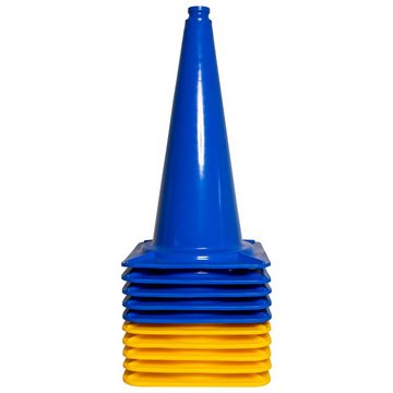 Dönges Outdoor-Spielzeug XXL-Pylonen 10er-Set, blau/gelb