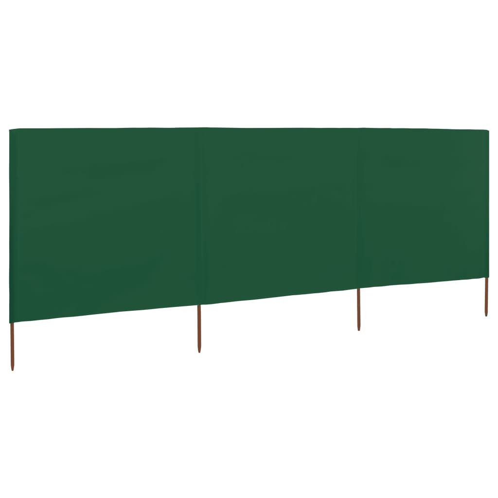 DOTMALL Windschutz 3-teiliges Windschutzgewebe 400 x 120 cm Grün