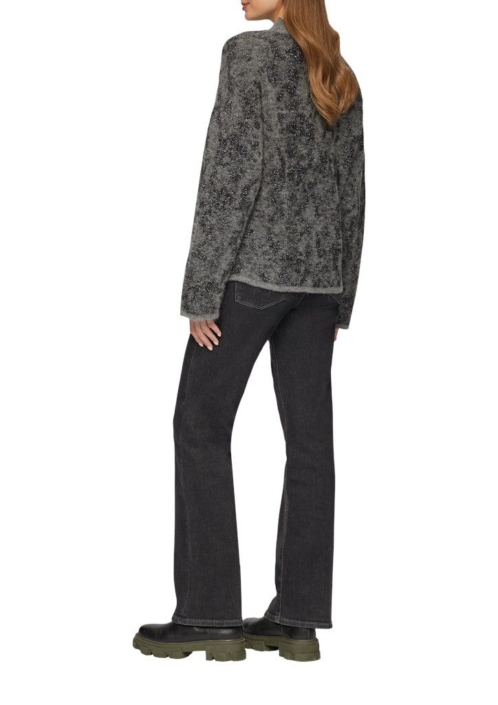 s.Oliver Strandpullover Strickpullover GREY/BLACK günstig online kaufen