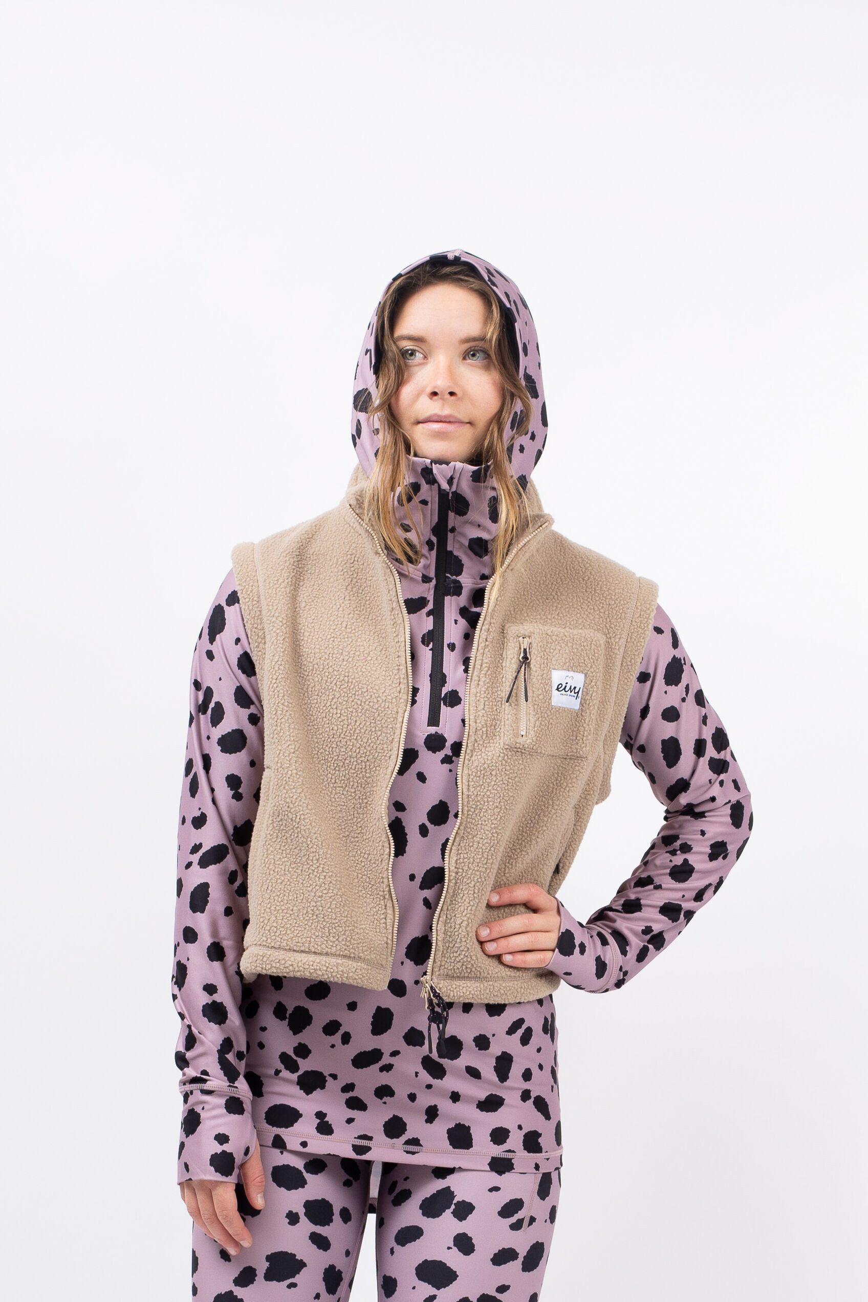 Eivy Fleeceweste mit Stehkragen