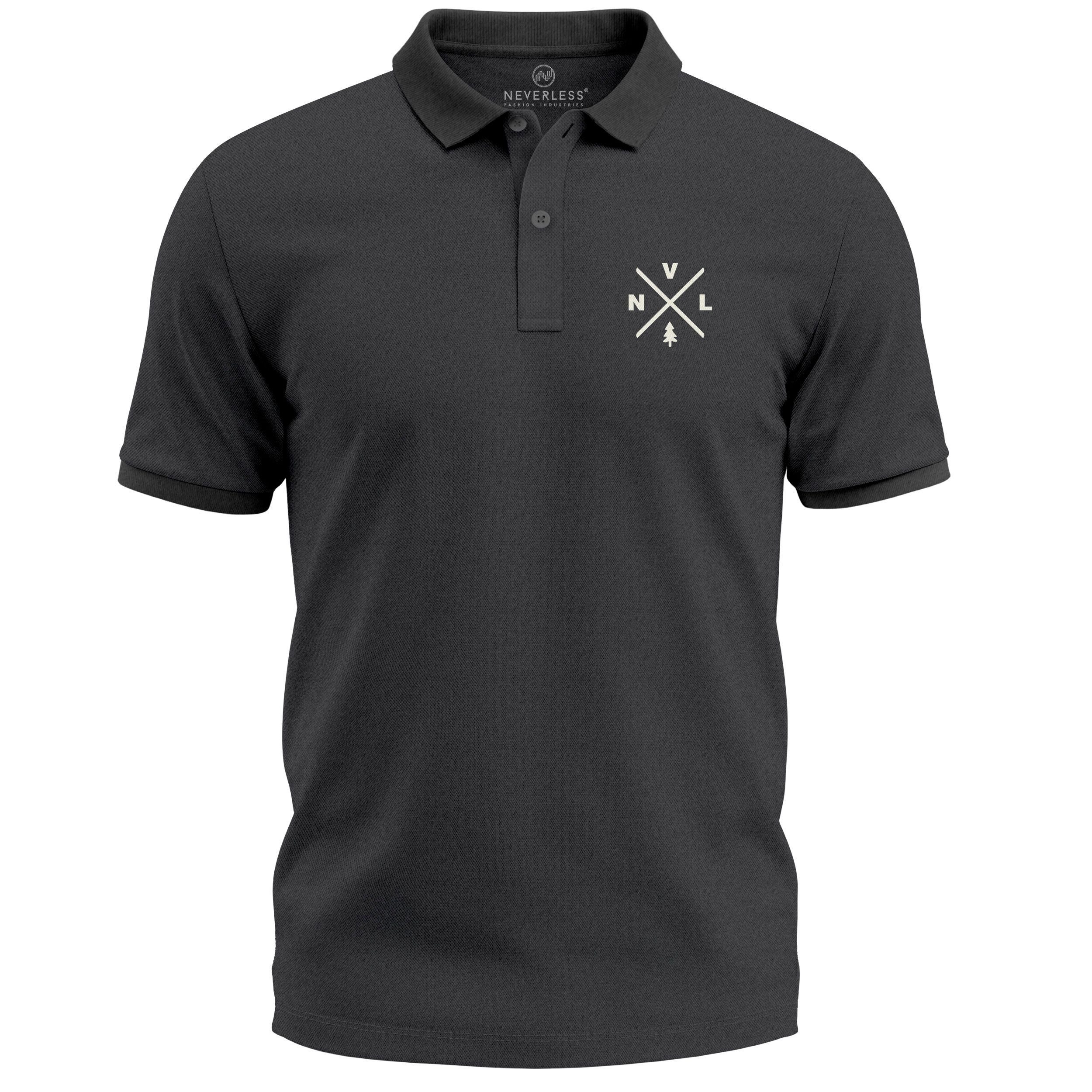 Neverless Poloshirt Poloshirt Herren mit Grafik günstig online kaufen