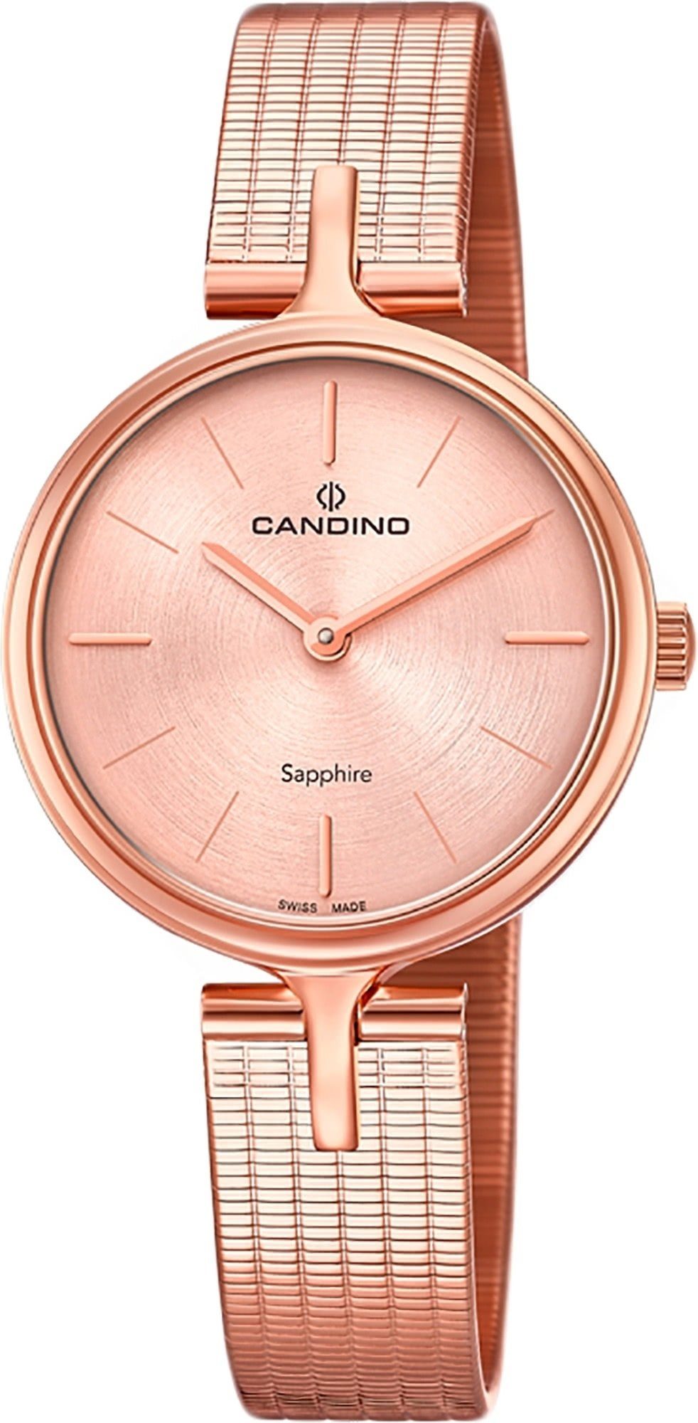 Candino Quarzuhr Candino Damen Uhr Analog C4645/1, Damen Armbanduhr rund, Edelstahlarmband rosegold, Fashion