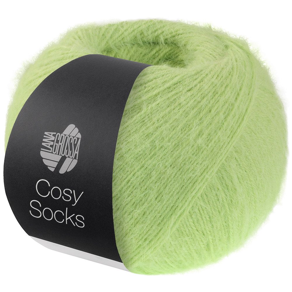 LANA GROSSA Meilenweit 100 g COSY SOCKS Häkelwolle, 420 m (Flauschige Sockenwolle mit Merinowolle, waschmaschinenfest), 100 g