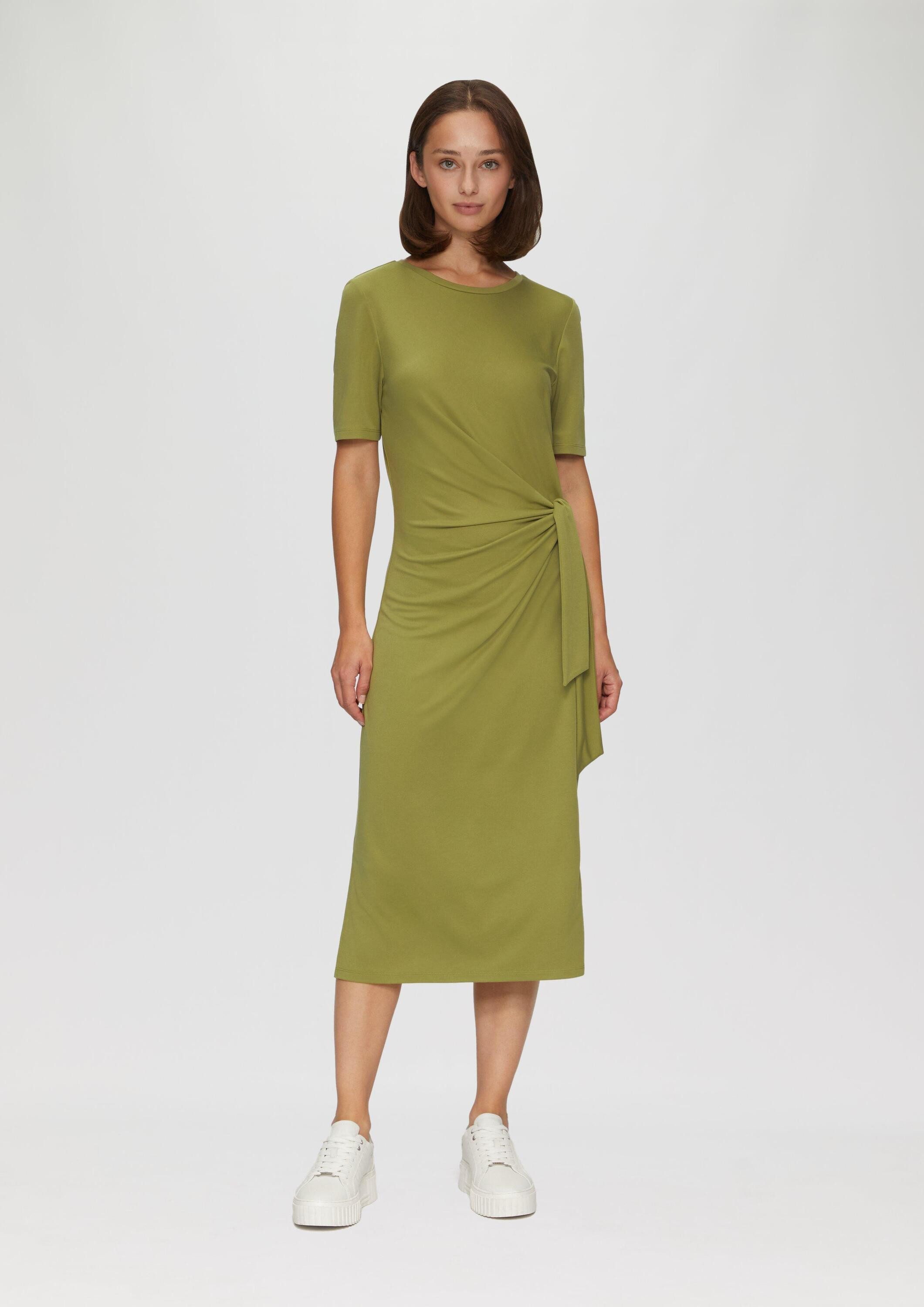 s.Oliver Minikleid Kleid Midikleid aus Jersey mit Knoten-Detail