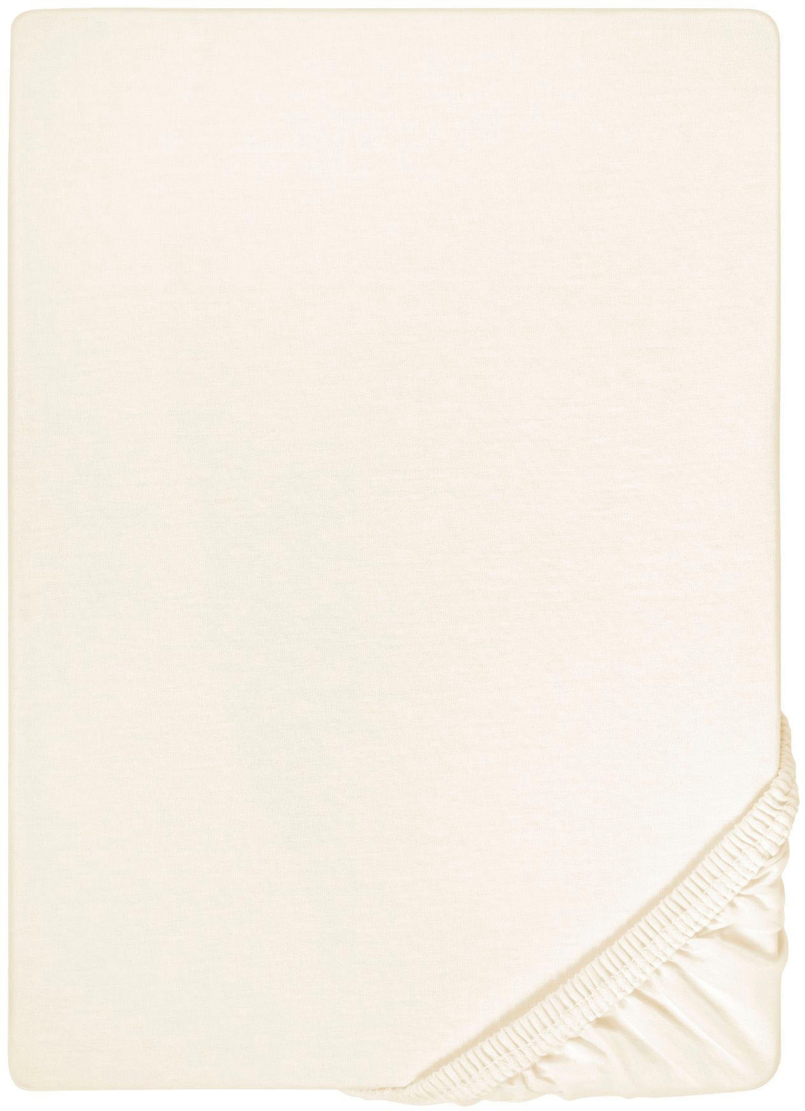 Biberna Spannbettlaken Thea, Jersey-Elasthan, Gummizug: rundum, (1 Stück), günstig online kaufen