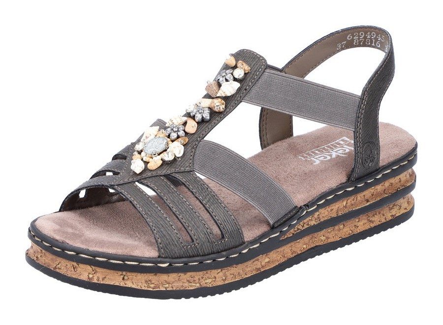 Rieker Riemchensandale, Sommerschuh, Sandalette, Keilabsatz, mit günstig online kaufen