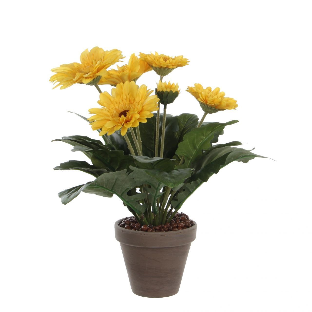 Kunstpflanze Mica Kunstpflanze Gerbera im Topf gelb, 35 x 30 cm, Mica Decorations