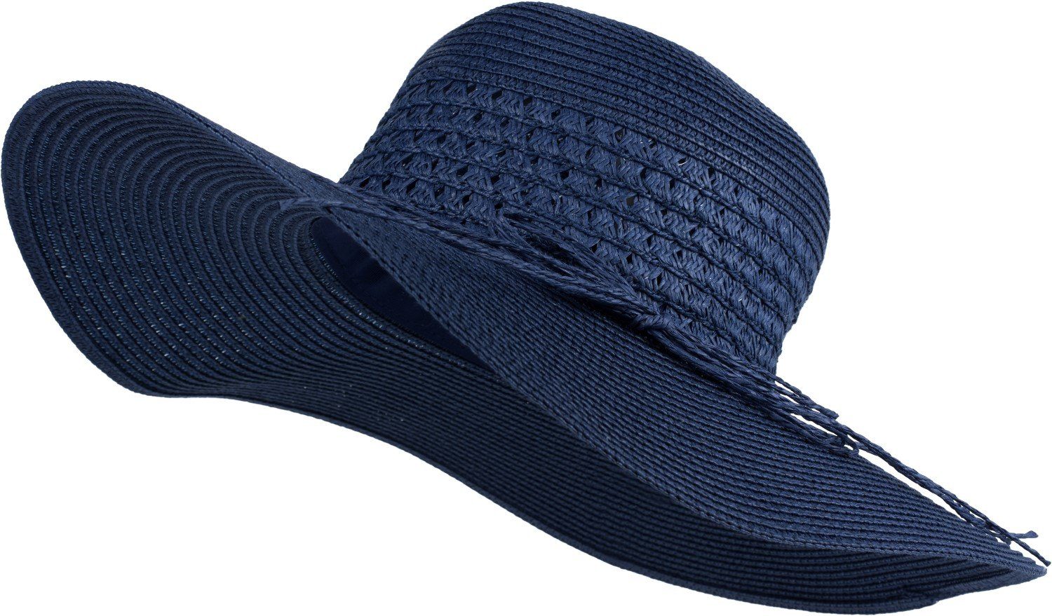 styleBREAKER Sonnenhut Großer Sonnenhut mit Hutband und Schleife Strohhut ( günstig online kaufen