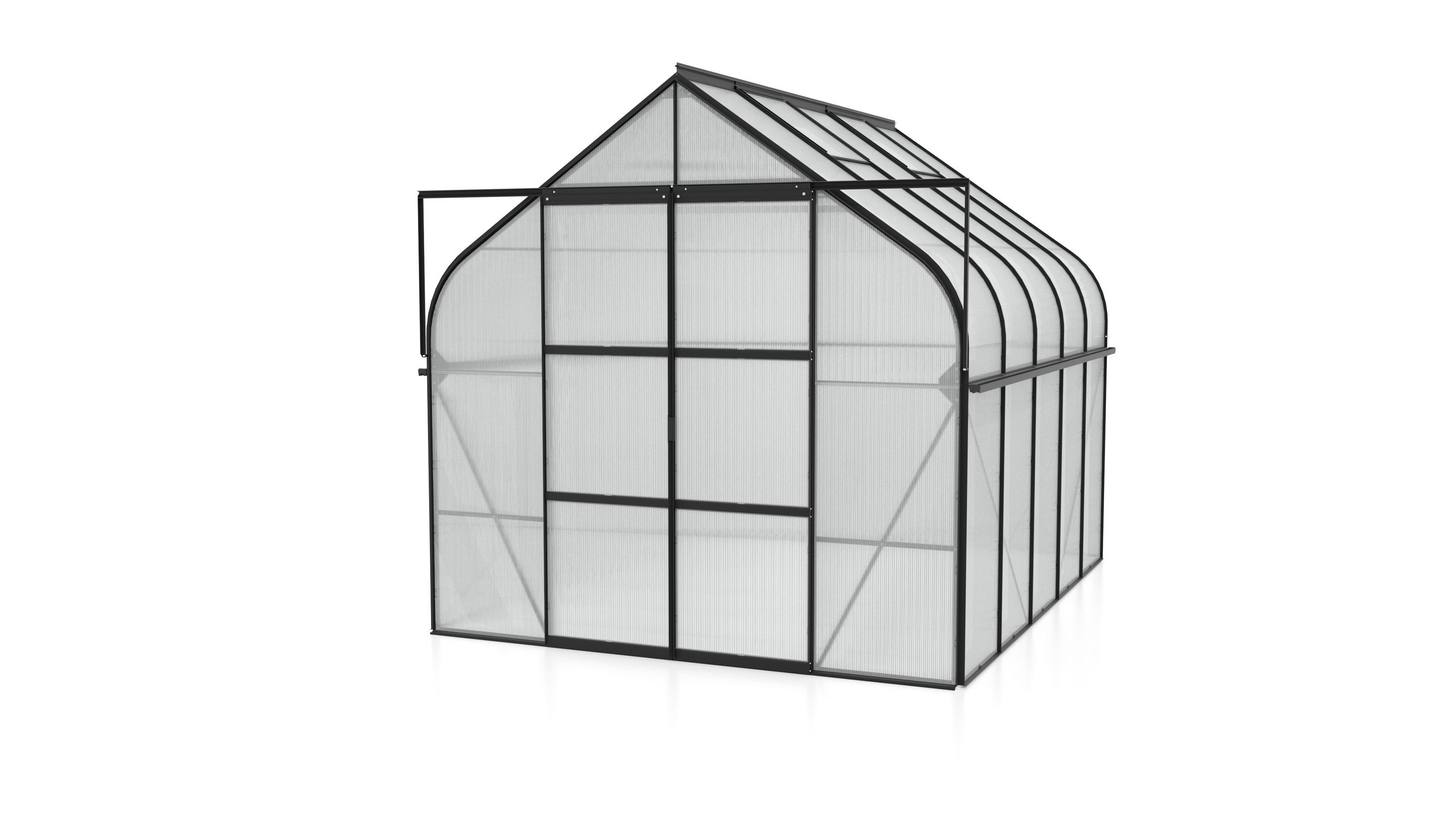 Vitavia Gewächshaus Diana 8300 HKP 4mm Schwarz Treibhaus mit 2 Dachfenster schwarz | Rabatt: 17%