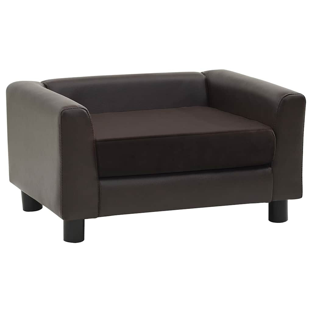 Thumbnail - vidaXL Tiersofa, Hundesofa Braun 60x43x30 cm Plüsch und Kunstleder