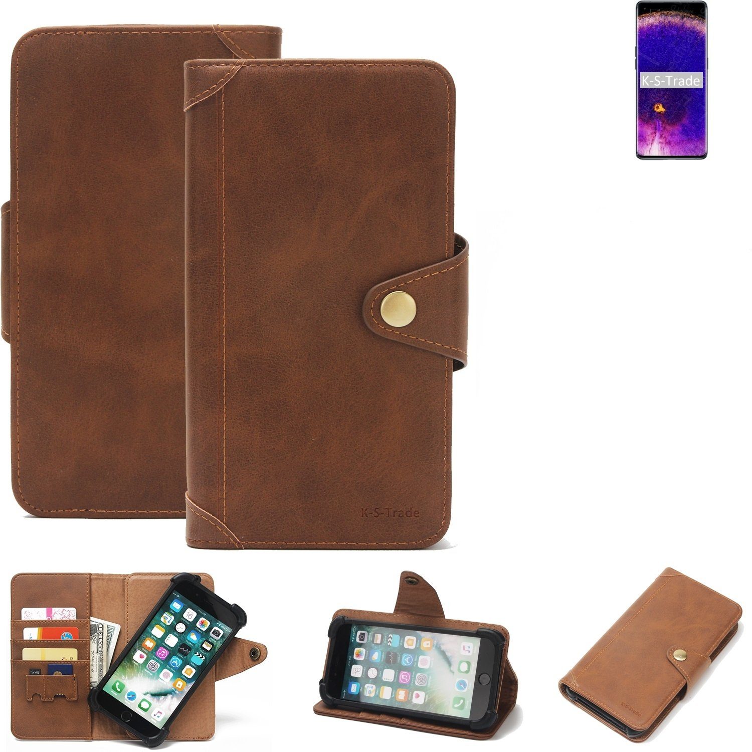 K-S-Trade Handyhülle für Oppo Find X5, Handyhülle Schutz Hülle Walletcase Bookstyle Tasche Case