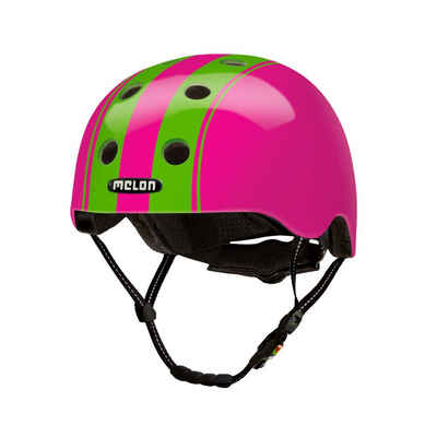 Melon Fahrradhelm Double Green Pink, super leicht, Magnetverschluss, größenverstellbar, mehr als 50 Designs
