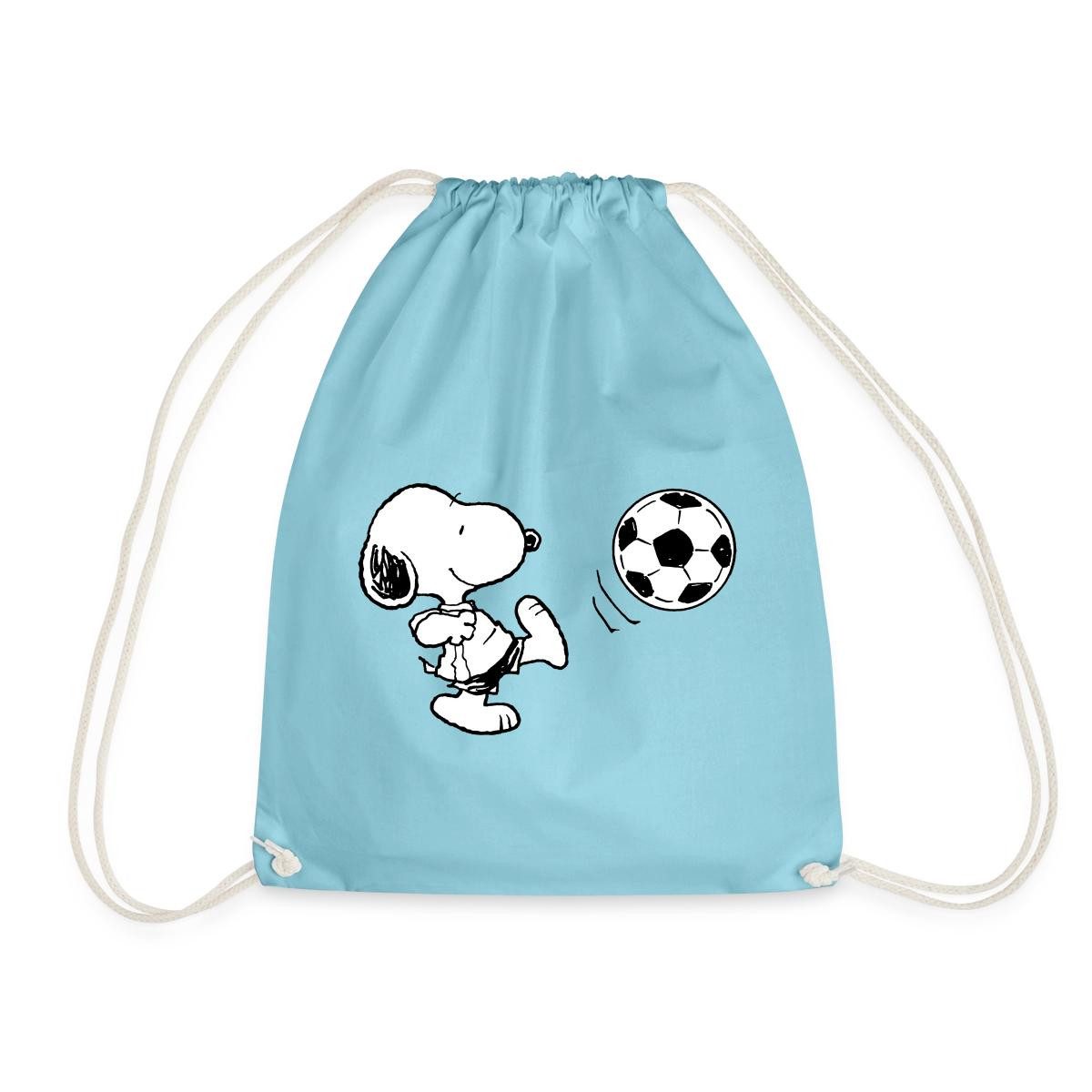 Spreadshirt Turnbeutel Peanuts Snoopy Fußball Sport Turnbeutel (1-tlg)