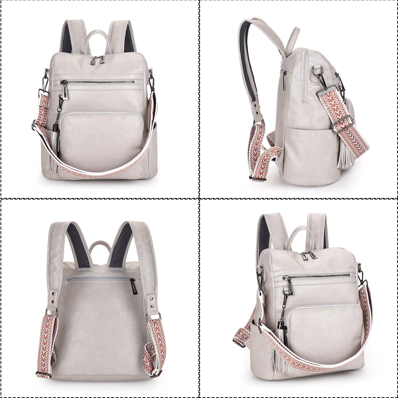 OKWISH Rucksack Damen Rucksack Reiserucksack Kunstleder günstig online kaufen