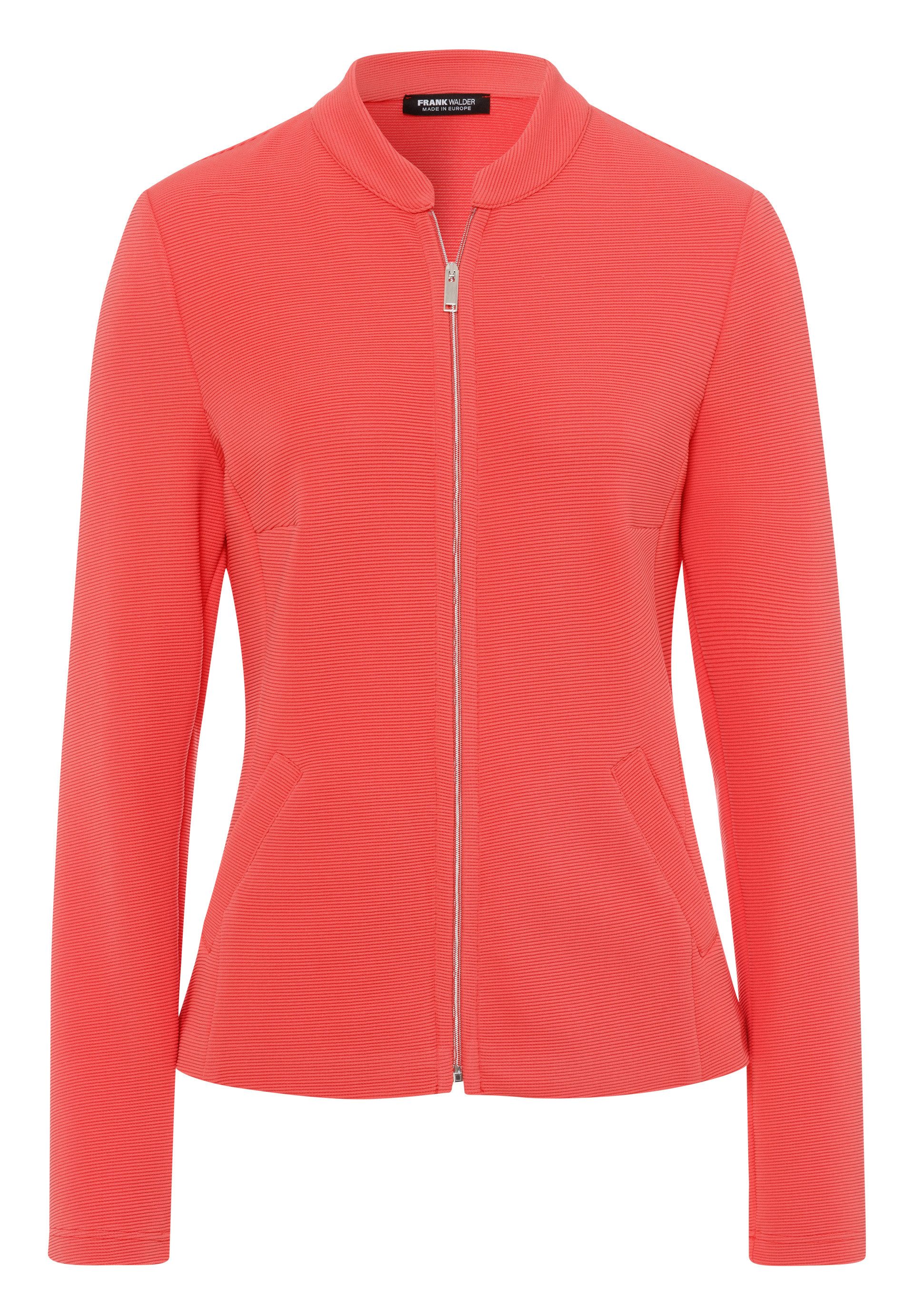 FRANK WALDER Cardigan aus Jersey-Rippe mit Zipp günstig online kaufen