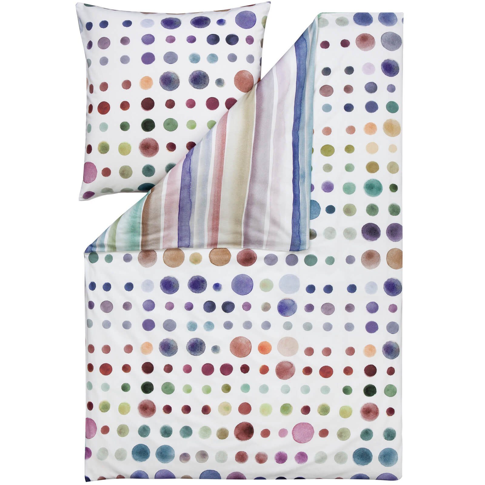 Estella Bettwäsche Joy 4423 985 Multicolor, Flanell, 2 teilig, Gepunktet, G günstig online kaufen