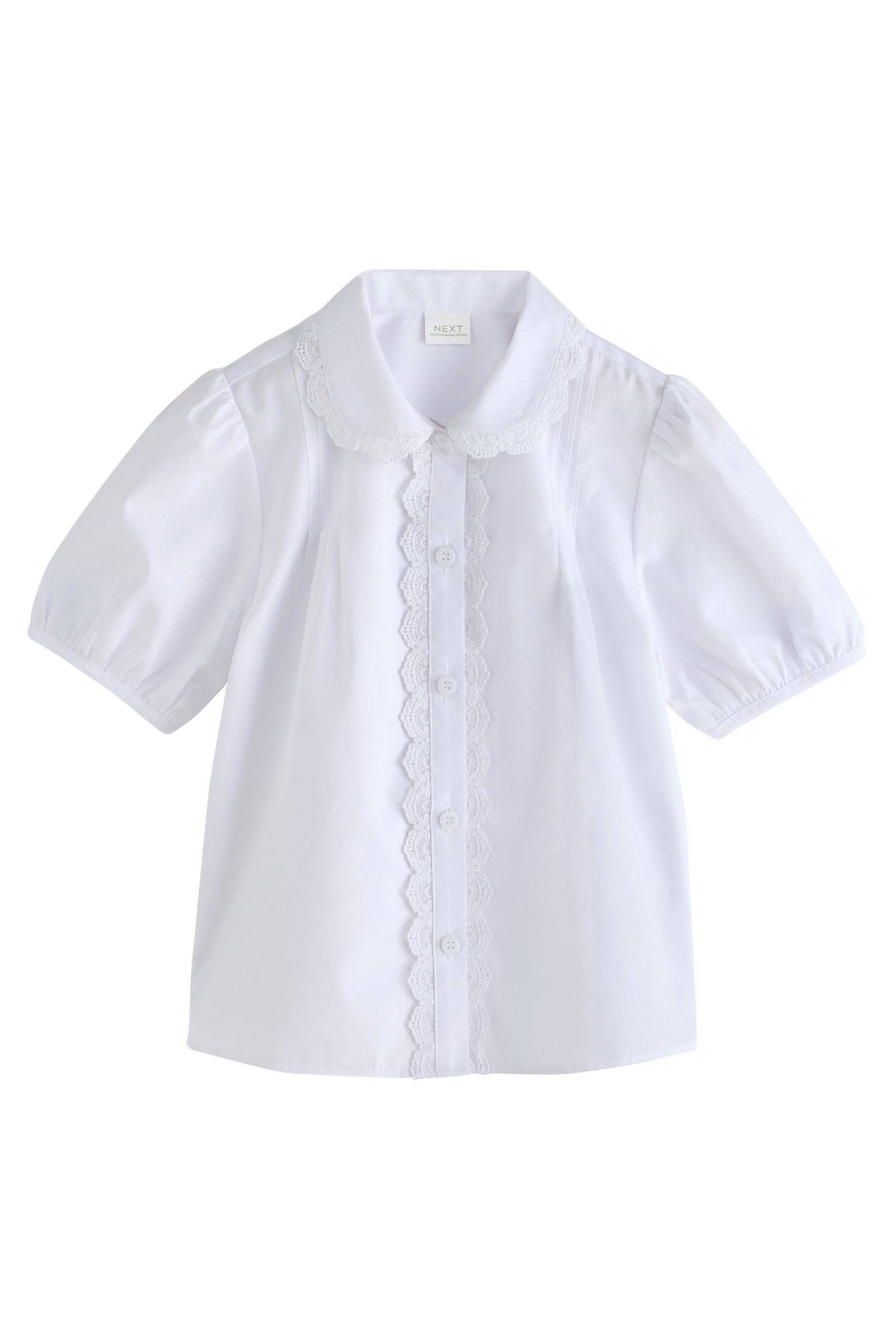 Next Spitzenbluse Bluse mit Dreiviertelärmeln und Spitzenbesatz (1-tlg)