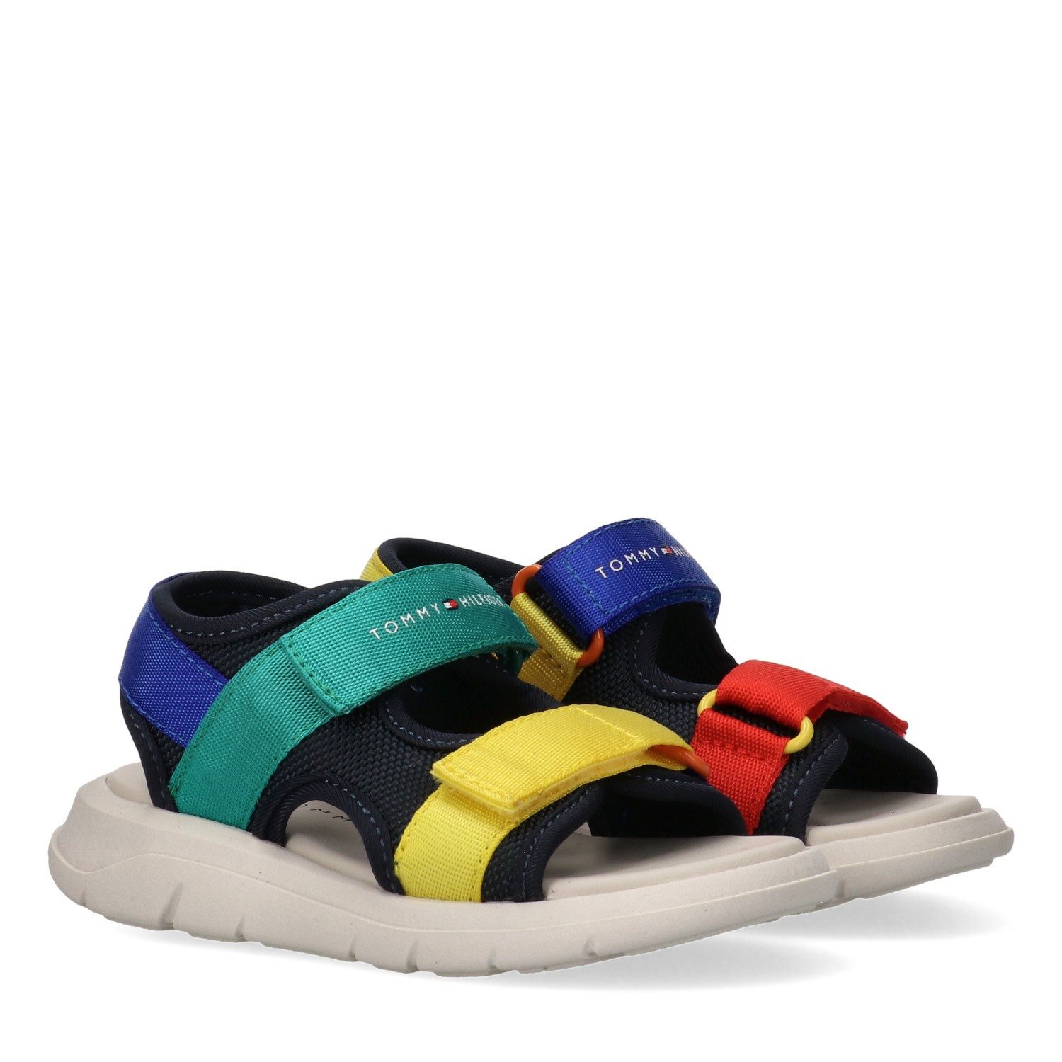 Tommy Hilfiger Sandale Trekkingsandale, Sommerschuh, Klettschuh im Kontrastlook