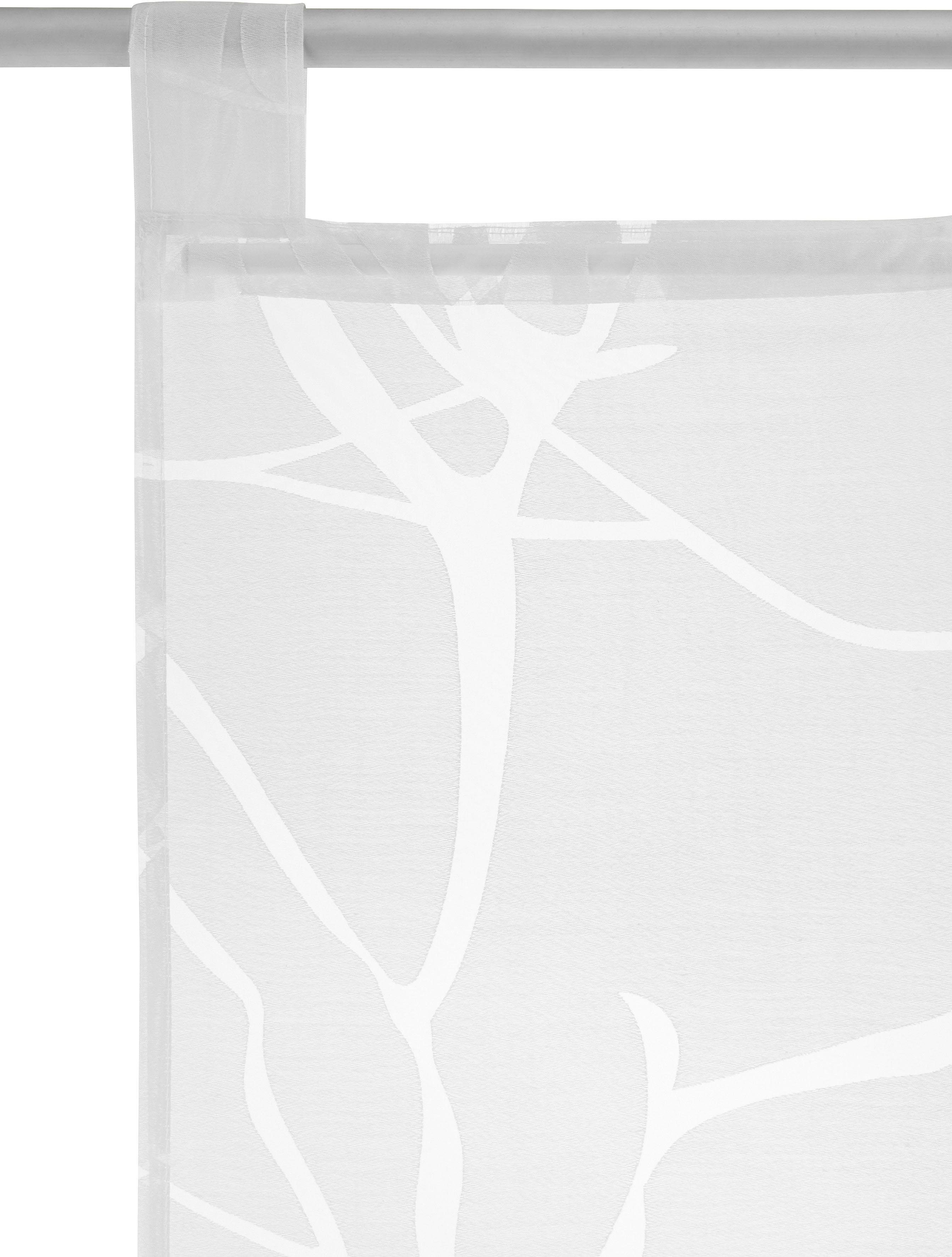 OTTO home Schiebegardine Anna (1 St), Schlaufen, halbtransparent, Ausbrenner, Inkl. Beschwerungsstange