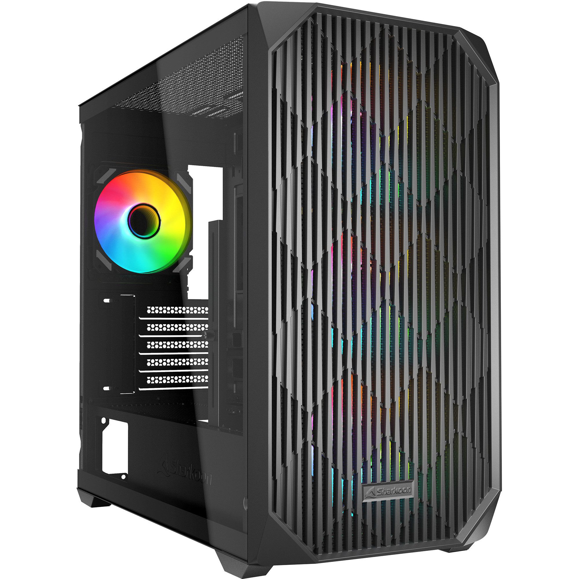 PC-Gehäuse Sharkoon MK3 RGB, Tower-Gehäuse, (Tempered Glass)