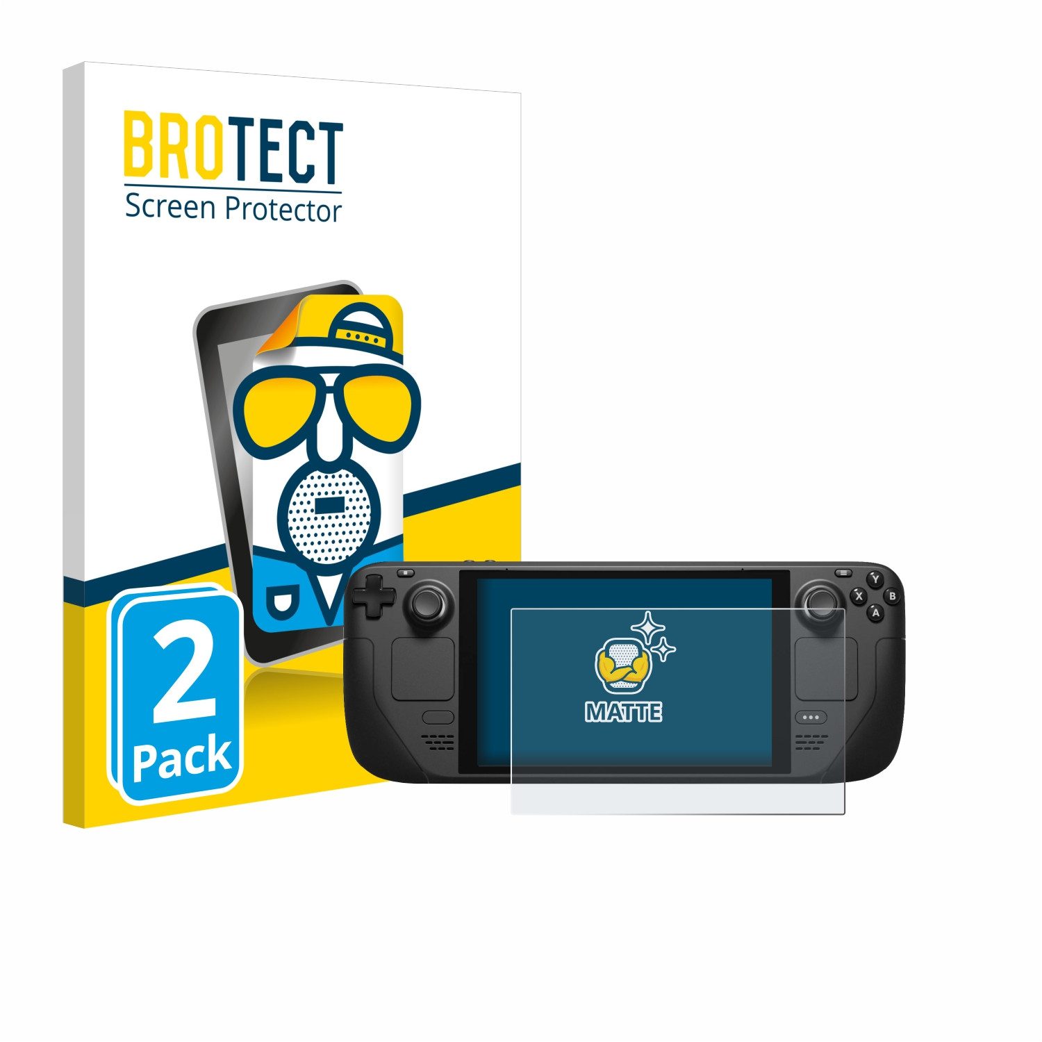 BROTECT Displayschutzfolie Schutzfolie für Valve Steam Deck, 2 Stück, Displayschutz Schutz Folie Matt Entspiegelungsfolie