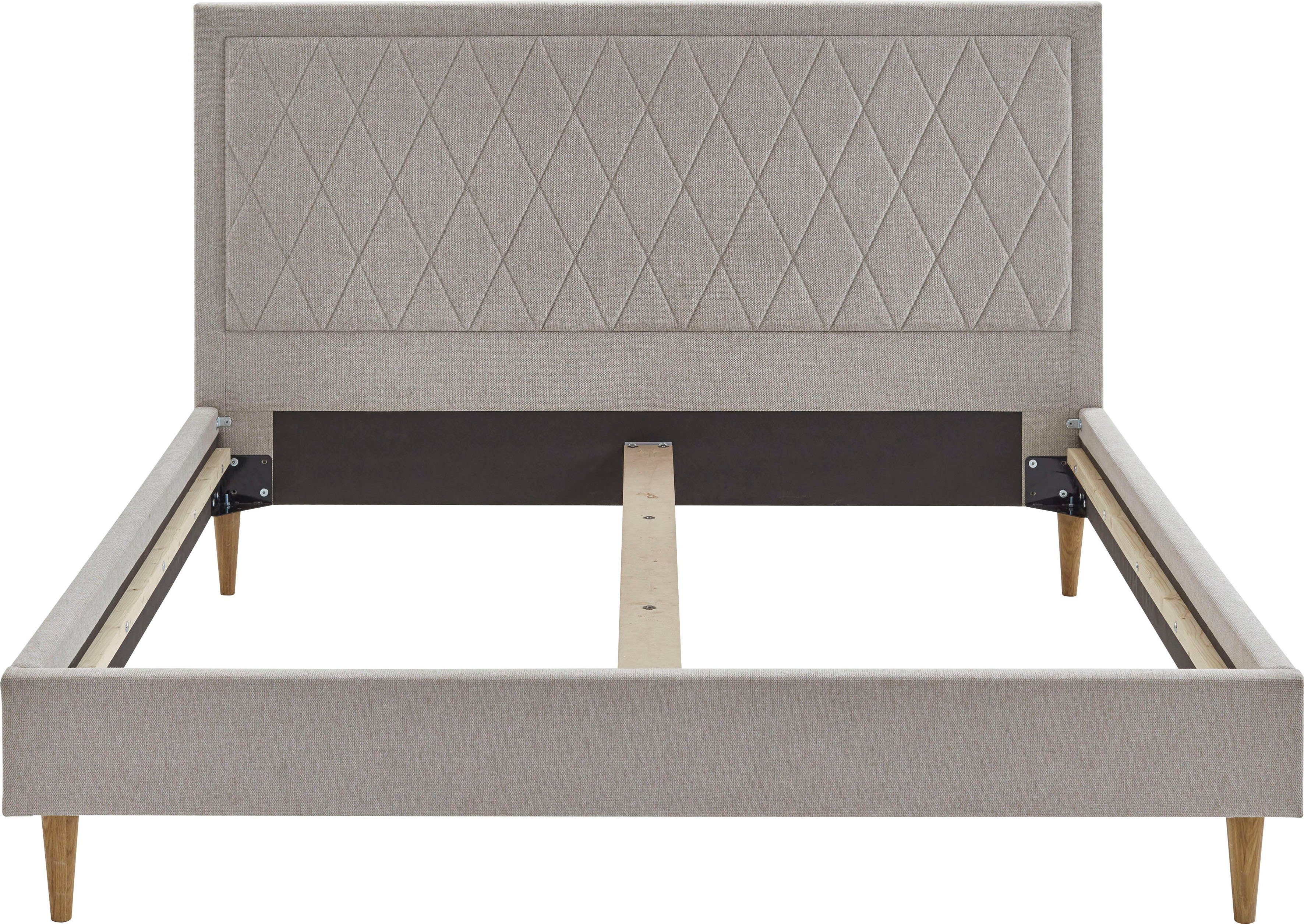 ATLANTIC home collection Polsterbett Paulin, mit gestepptem Kopfteil