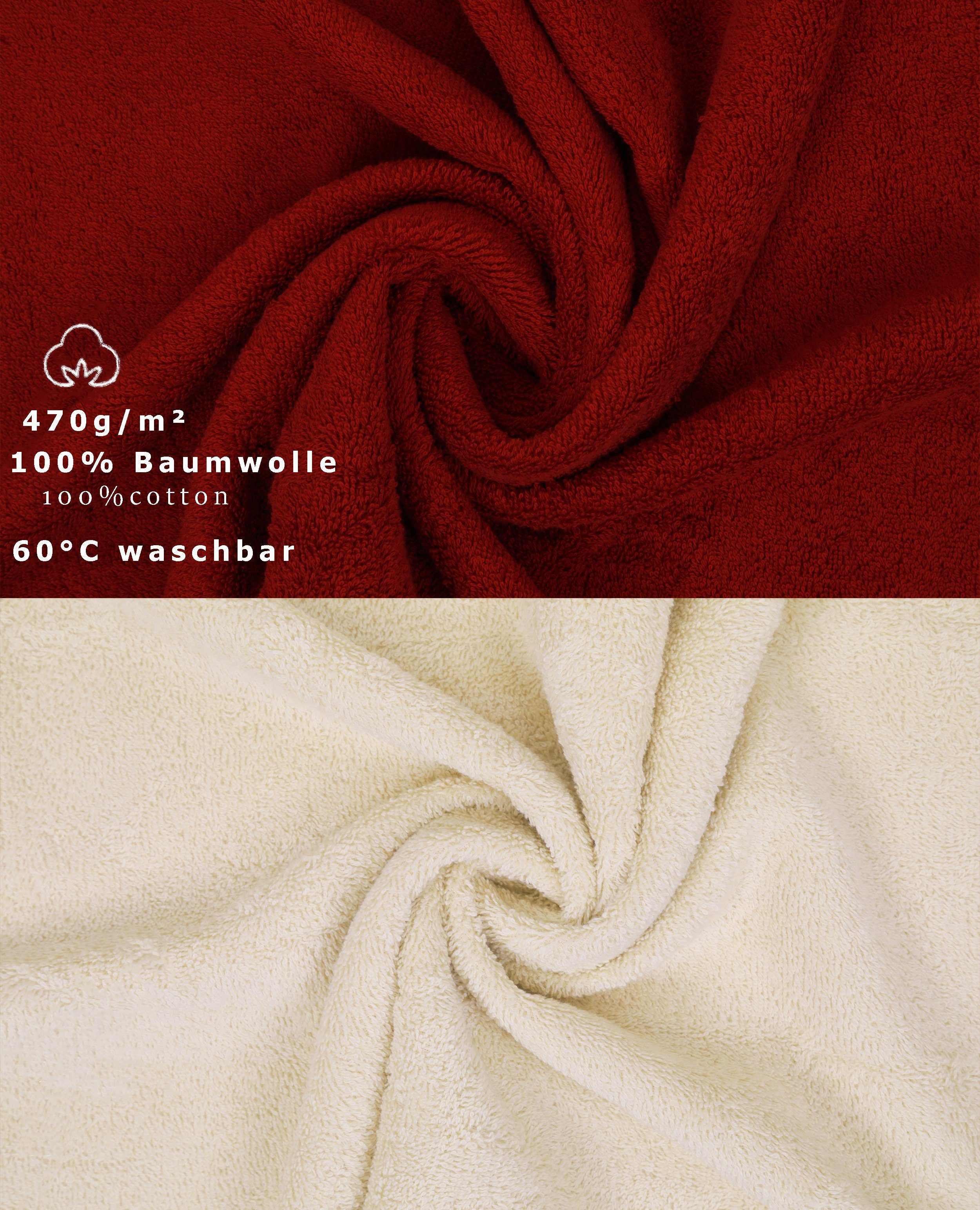 Set Betz rubinrot/sand, Handtuch Set PREMIUM 12-tlg. Farbe Handtuch (12-tlg) 100% Baumwolle,