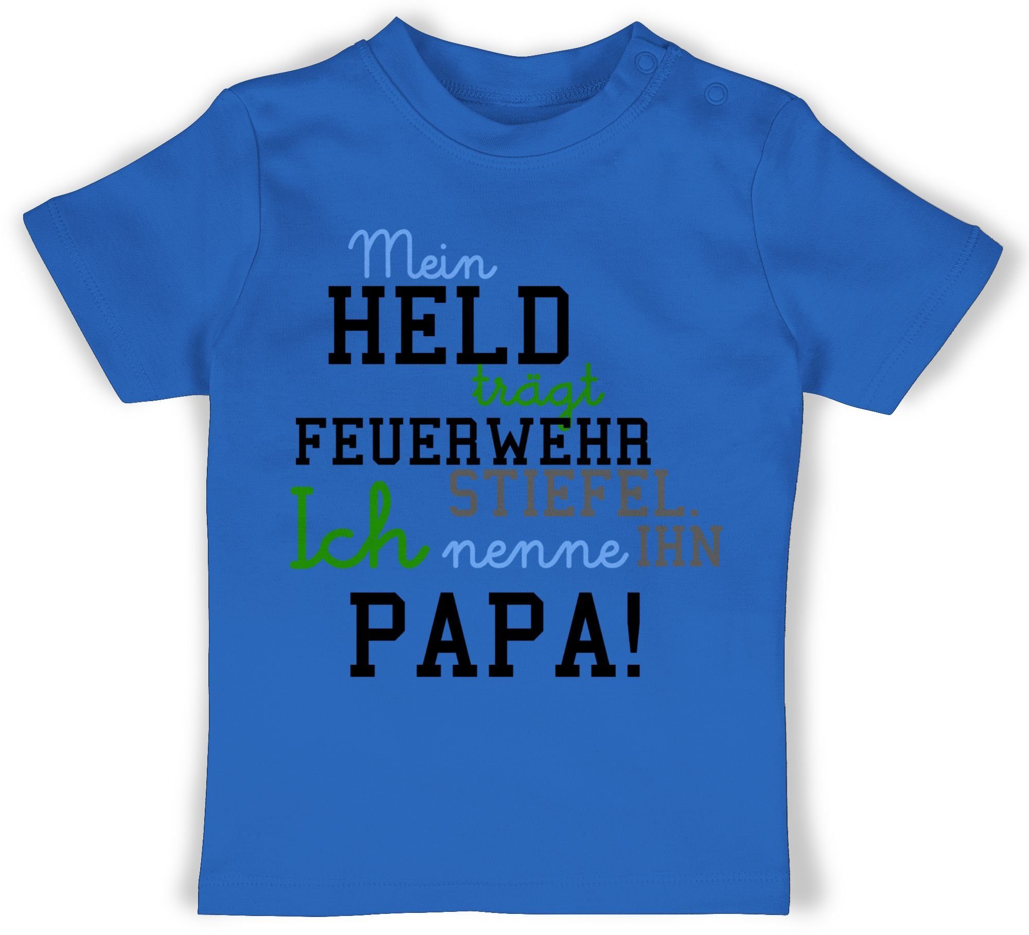 Shirtracer T-Shirt Mein Held Papa Feuerwehr Junge Feuerwehr 3 Royalblau | T-Shirts