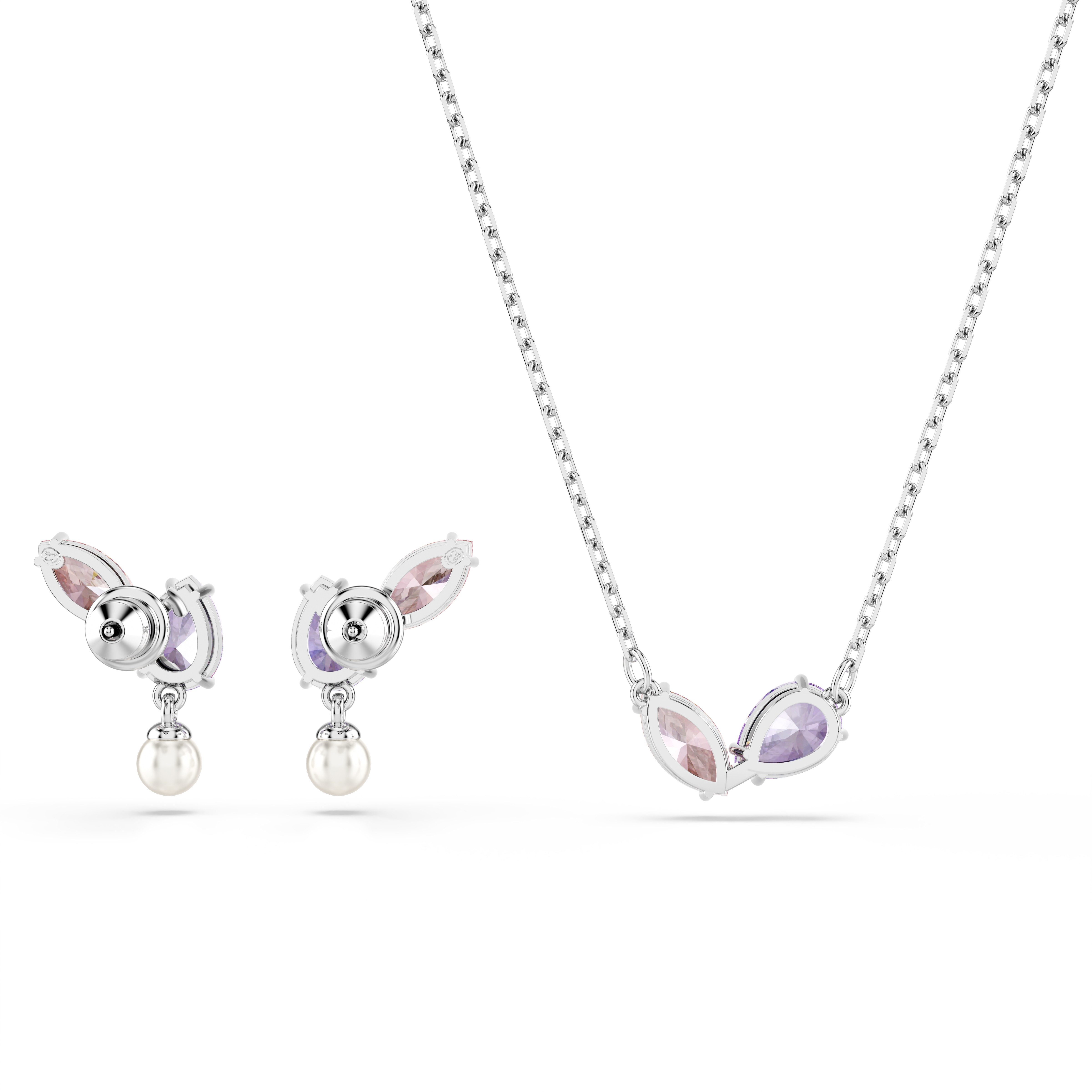 Swarovski Ohrring und Ketten Set Multipack Schmuck Geschenk CAPSULE (Set, 3-tlg., inkl. Schmuckbox), mit Swarovski® Kristallen, mit Swarovski® Perle