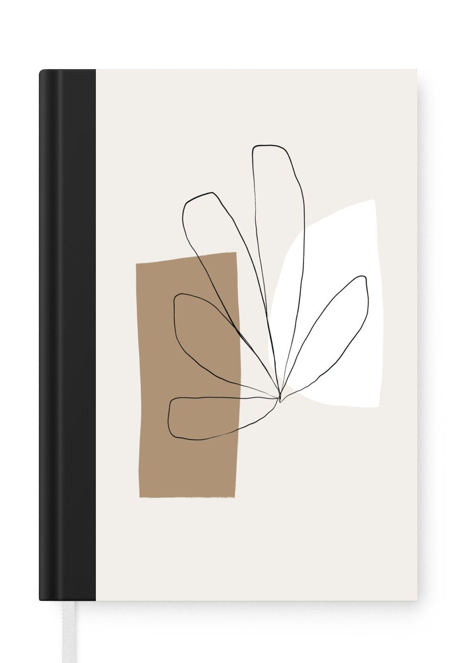 MuchoWow Notizbuch Blumen - Haushaltsbuch A5, Notizheft, Seiten, Merkzettel, Pastell, Tagebuch, 98 - Minimalismus Journal