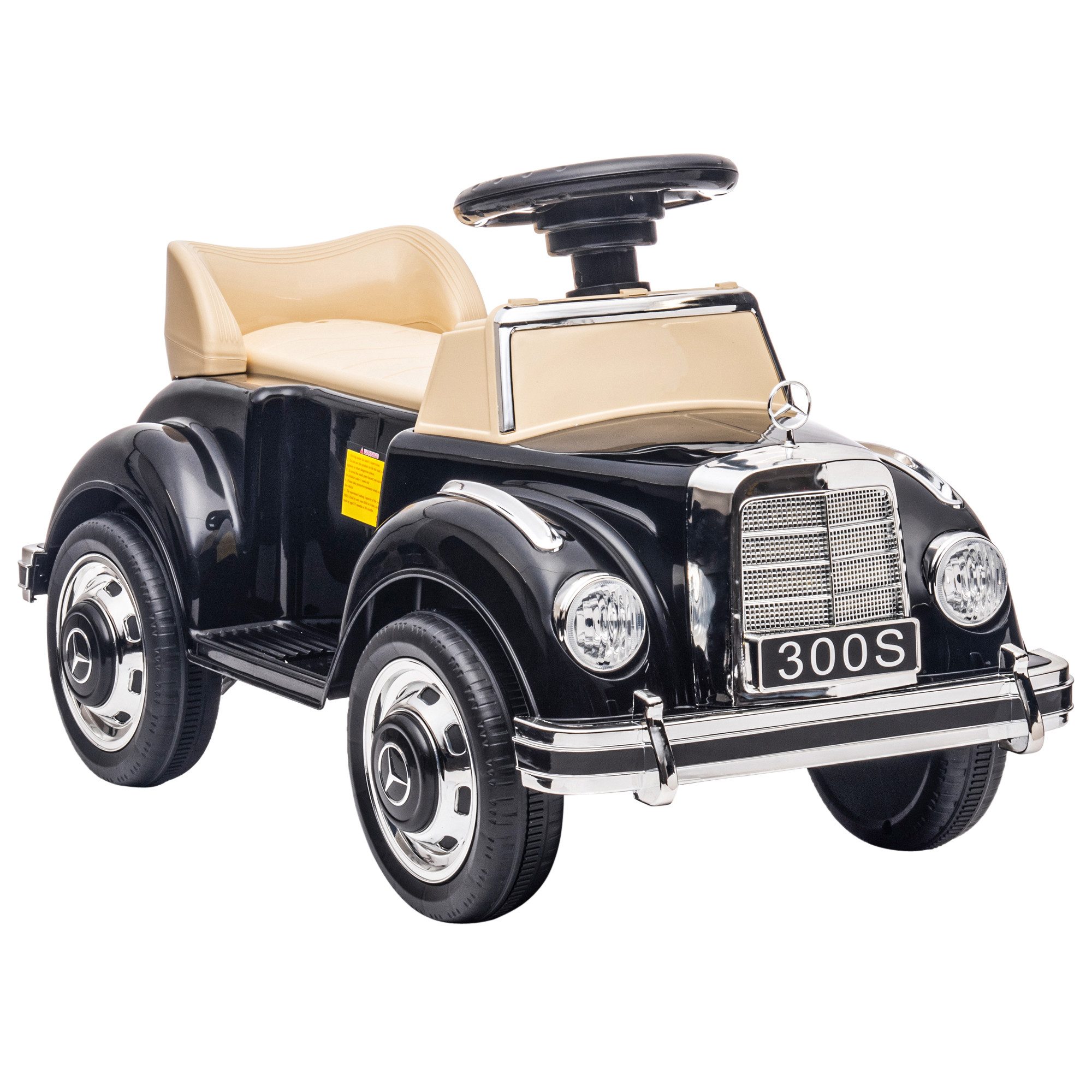 AIYAPLAY Rutscher Rutschauto, Rutscher mit Stauraum, Kippschutz für 18-48 Monaten, (Kinderfahrzeug, 1-tlg., Kinderauto), Schwarz 77,5 x 41,5 x 45 cm