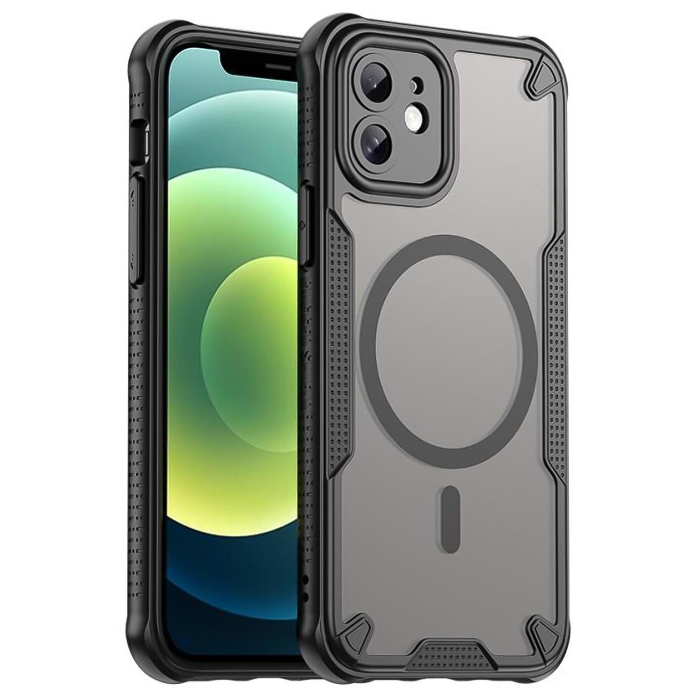 CoolGadget Handyhülle Defender Series Handy Hülle für Apple iPhone 12 6,1 Zoll, Magsafe TPU Schlicht Robust Schutzhülle für iPhone 12 Hülle