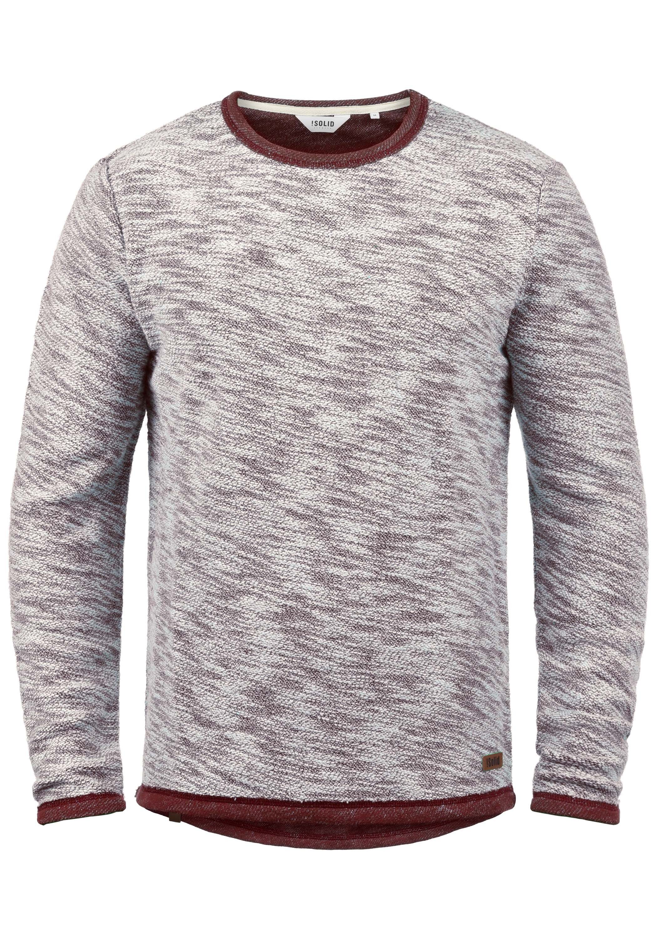 !Solid Sweatshirt SDFlocks Sweatpullover aus Flock-Sweat Material Wine Red (0985)