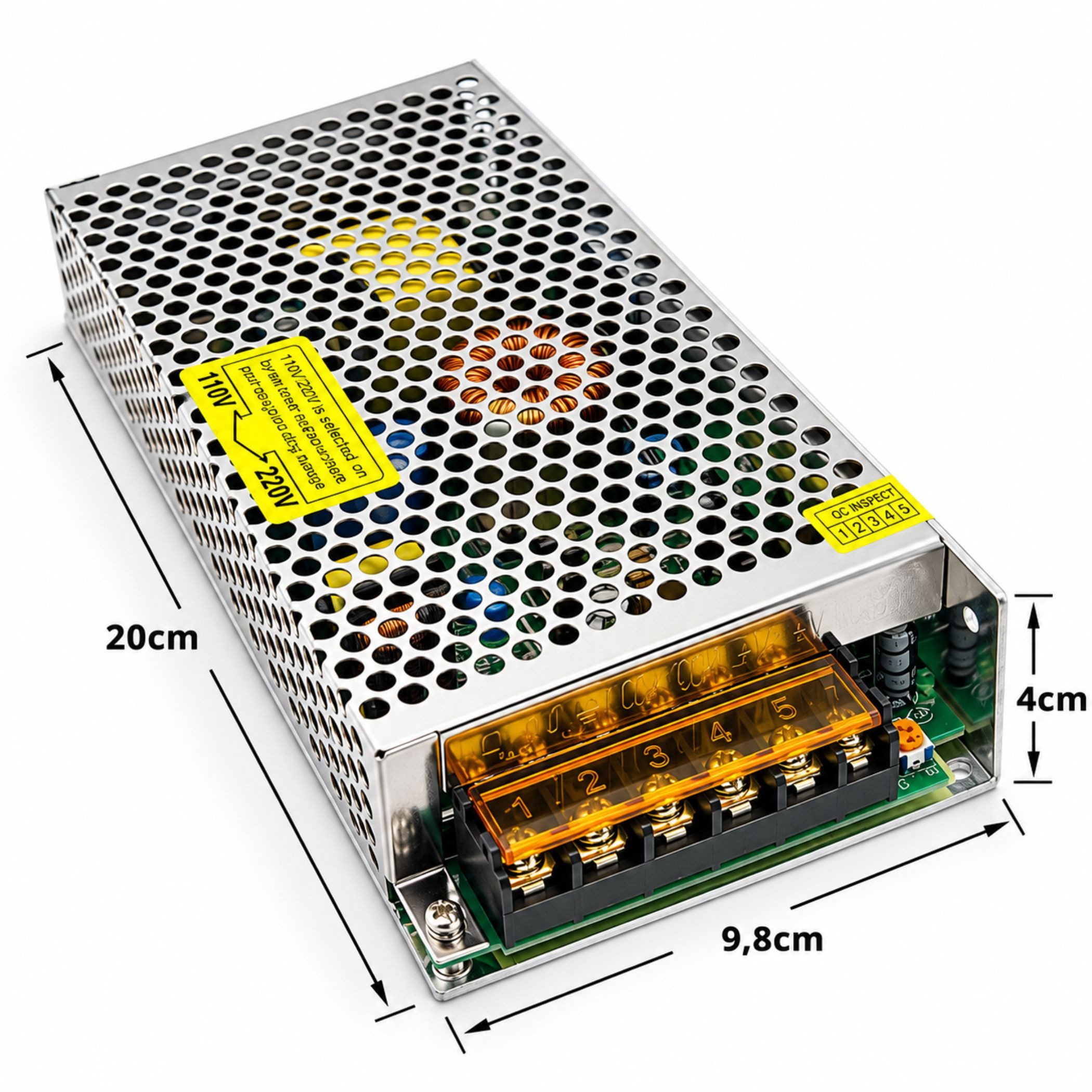 Bolwins A15C Bolwins AC/DC Schaltnetzteil Netzteil Adapter 230V / 12V 20A 240W AC/DC-Einbaunetzteil (AC 230V auf DC 12V Hohe Ausgangsleistung Überlastschutz) – Bild 3 von 5