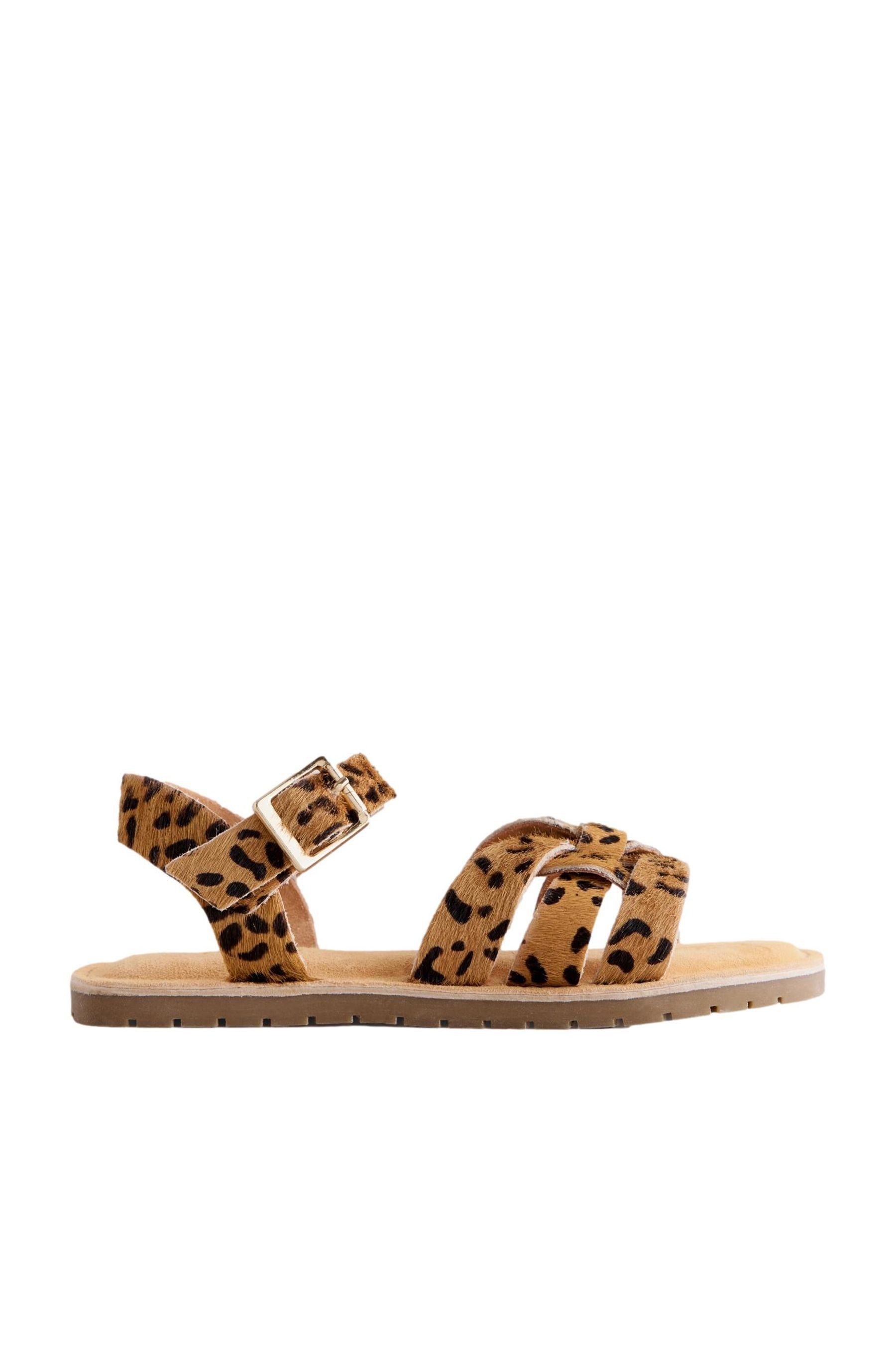 Next Ledersandalen im Webdesign, weite Passform Sandale