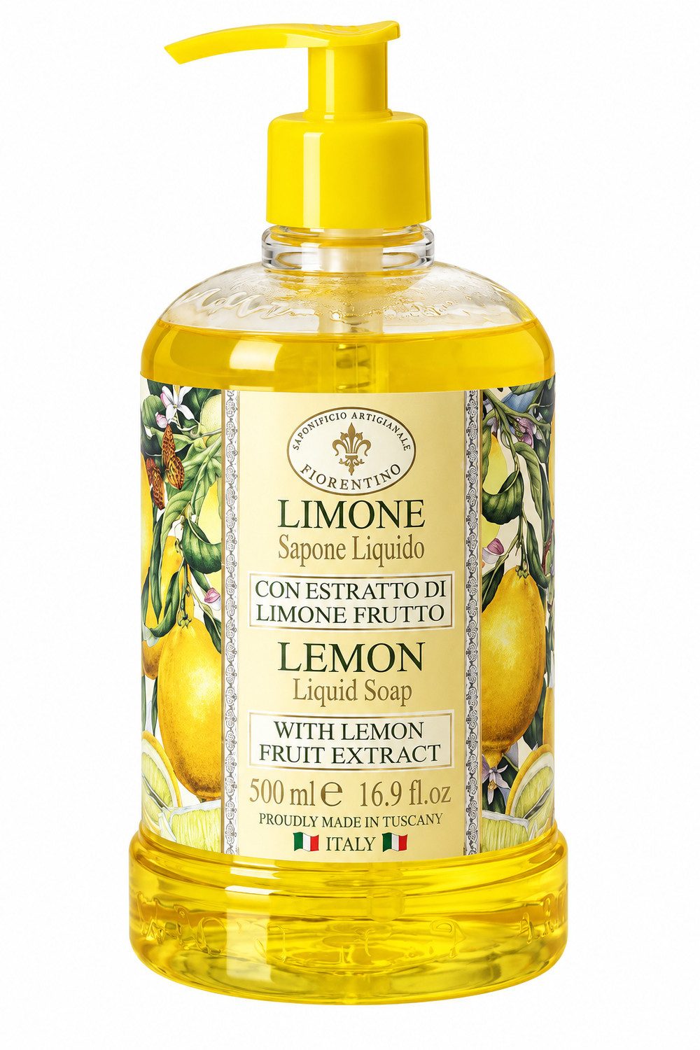 Saponificio Artigianale Fiorentino Handseife, Italienische Luxus-Flüssigseife 500 ml