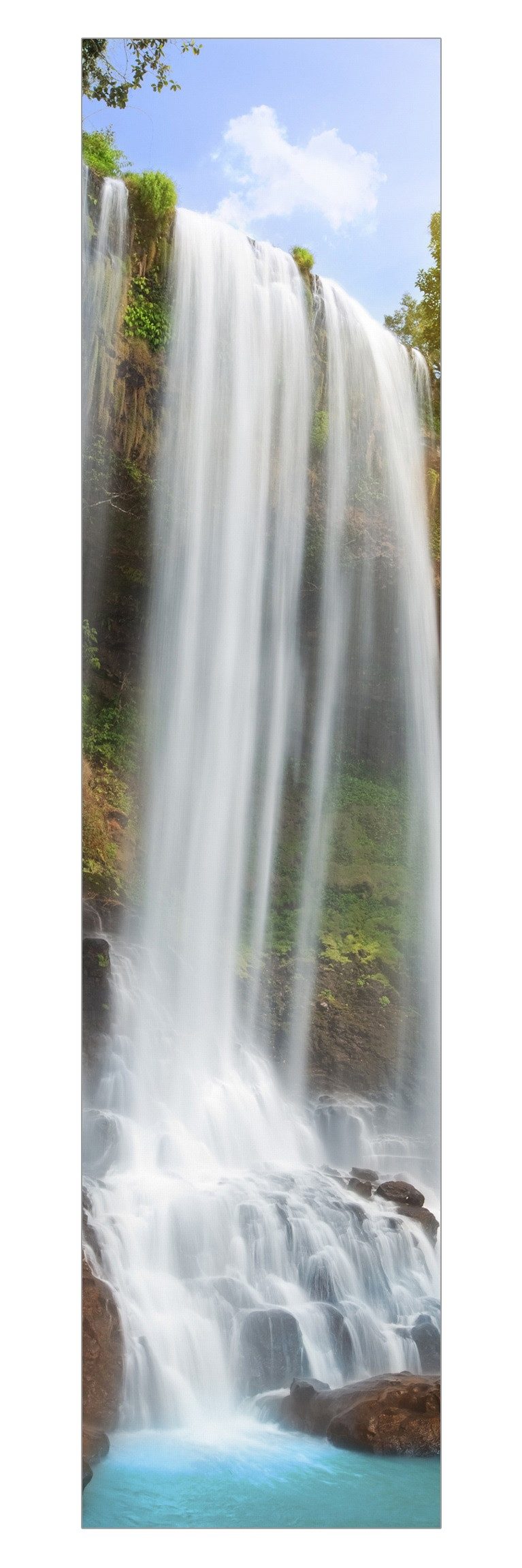 Schiebegardine modern Flächenvorhang blickdicht Waterfalls
