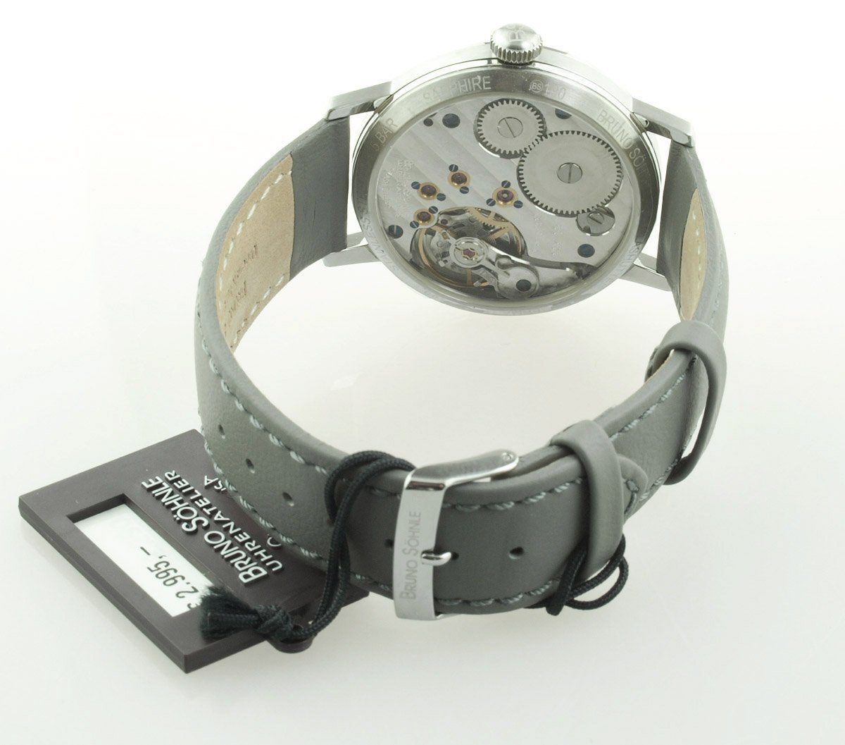 BRUNO SÖHNLE Mechanische Uhr Herrenuhr 17-11190-841 Handaufzug Unitas 6498 Neu OVP, Gehäuseboden: verschraubter Gehäuseglasboden