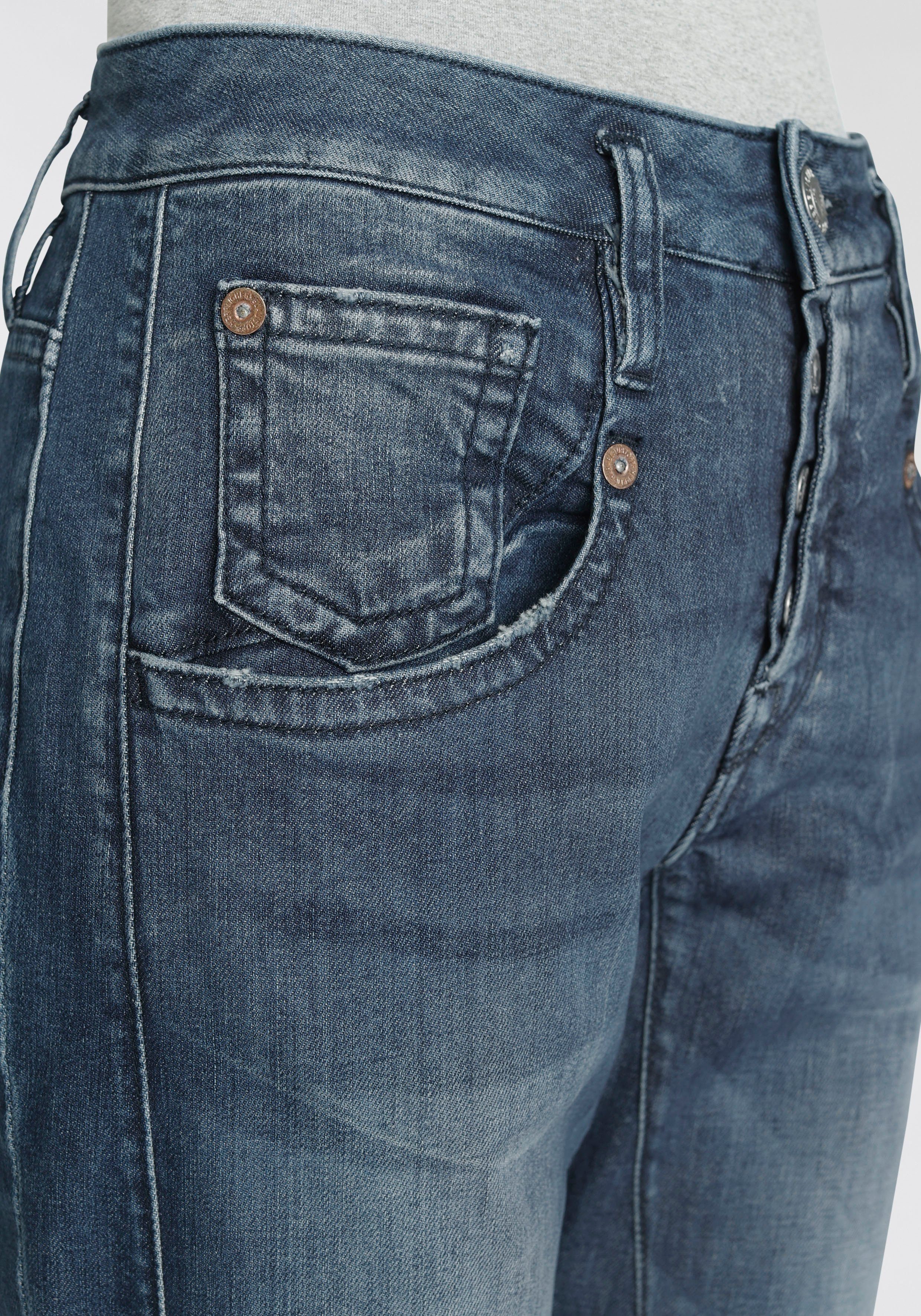 Herrlicher ORGANIC core TAP High Boyfriend-Jeans blue Waisted SHYRA 603