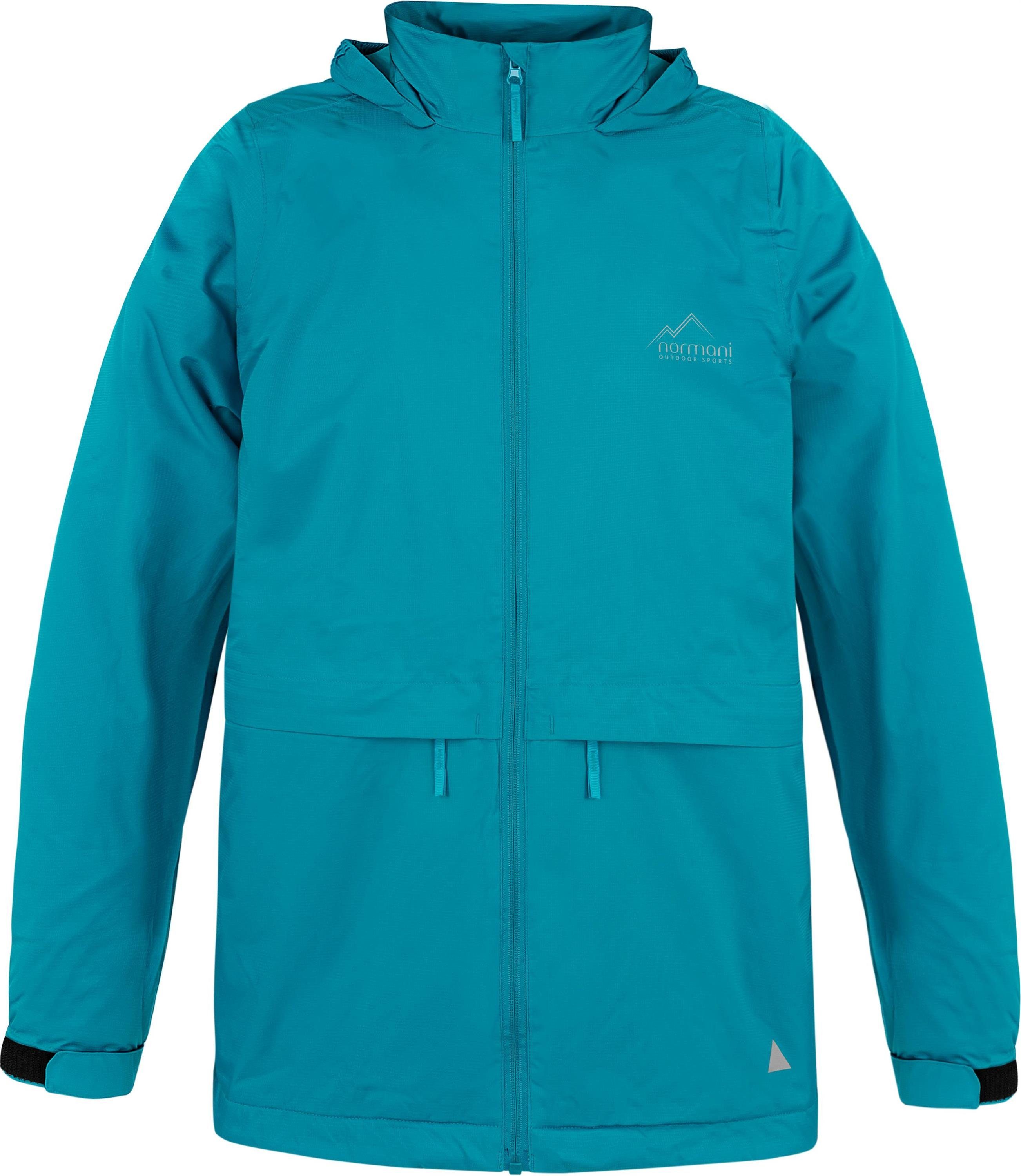 normani Regenjacke Kinder Regenjacke mit Fleecefutter Taunton Wasserdichte Softshelljacke mit Kapuze und Reflektoren