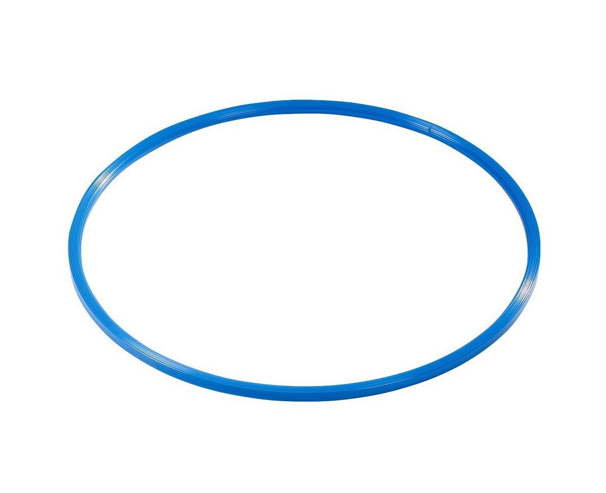 BAY-Sports Hula-Hoop-Reifen Gymnastikreifen 50 cm Stabiler Kunststoff Reifen für Sport Freizeit (Bruchfest und splitterfrei), BLAU, griffig mit Rillen, schwere Qualität