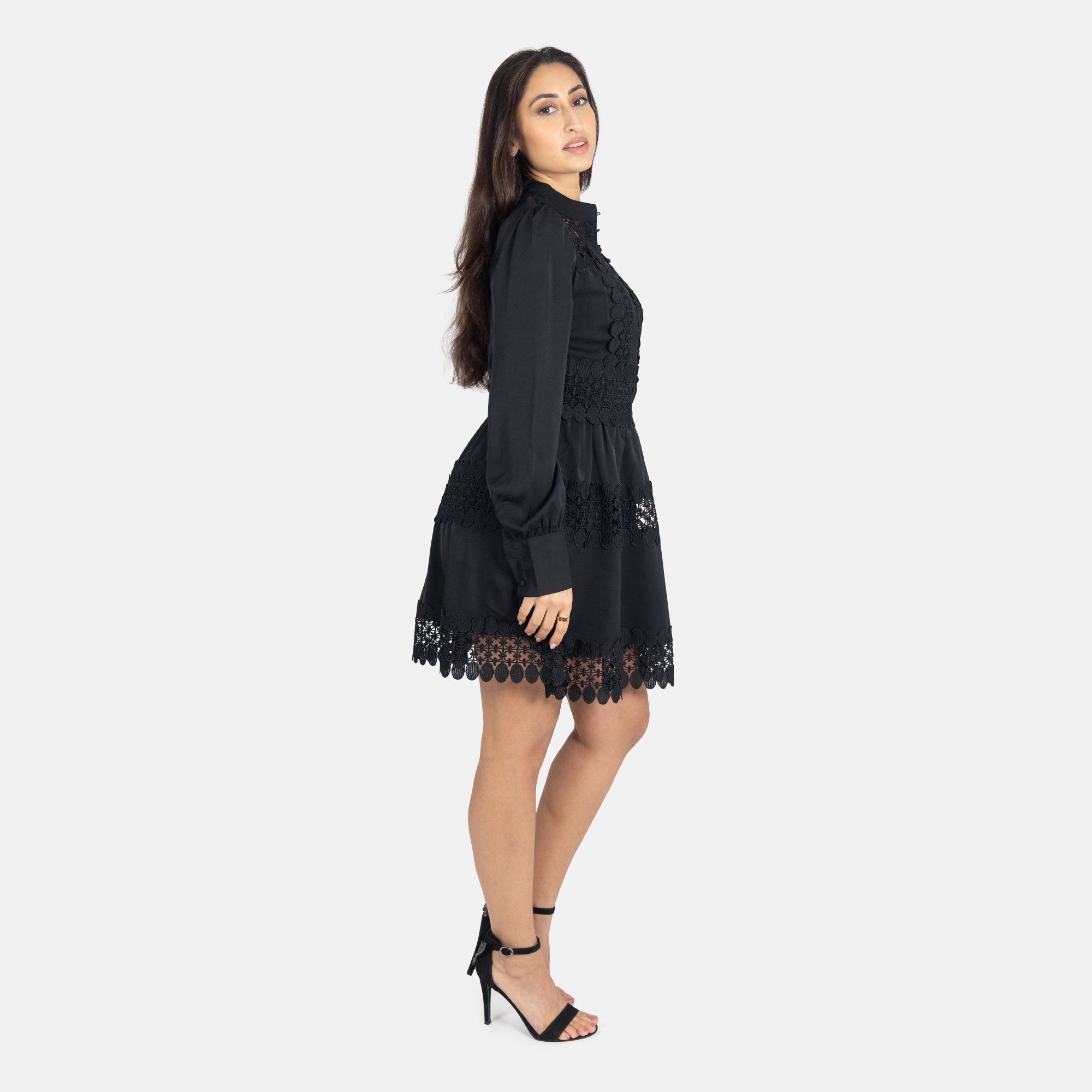 Elara Spitzenkleid Elara Damen Rüschenkleid (1-tlg) günstig online kaufen
