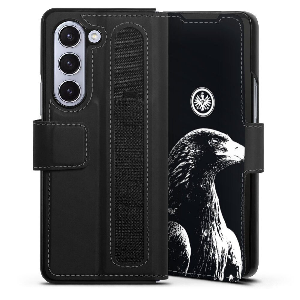 DeinDesign Handyhülle Eintracht Frankfurt Offizielles Lizenzprodukt Attila SGE Attila, Samsung Galaxy Z Fold 5 Hülle Handy Flip Case Wallet Cover