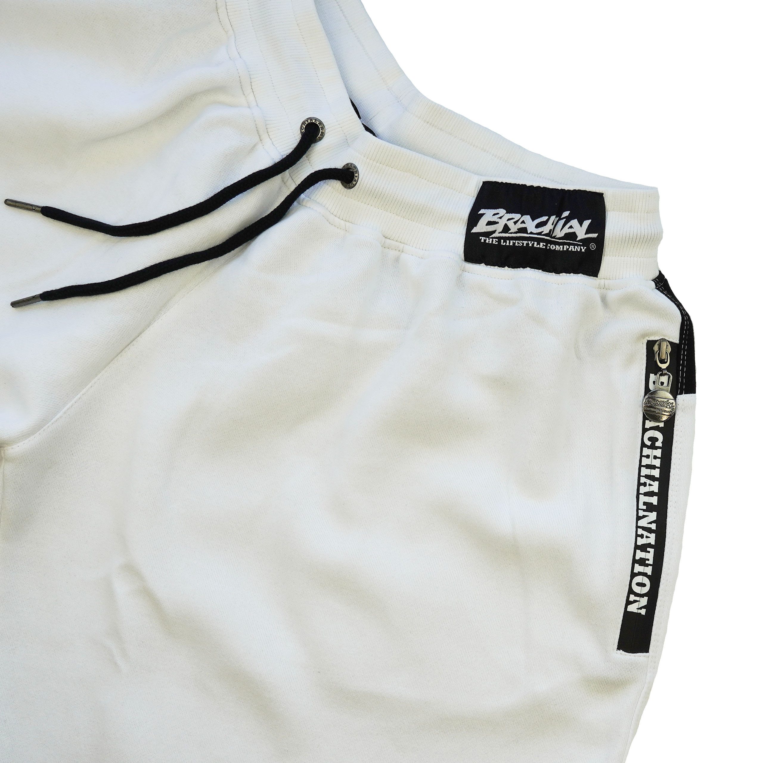 BRACHIAL THE LIFESTYLE COMPANY Sporthose Brachial Sporthose "Rude" weiß