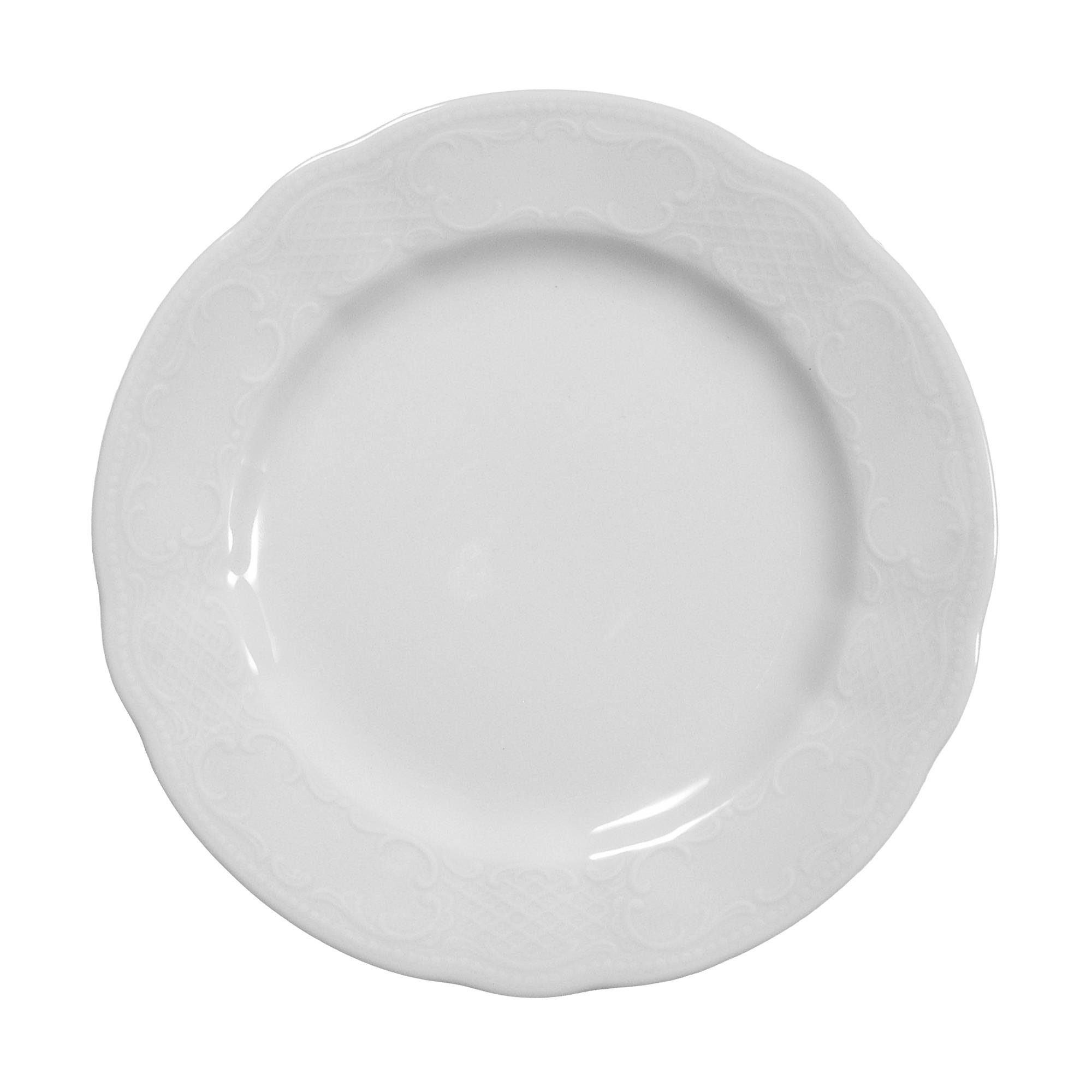Seltmann Weiden Speiseteller Teller flach 19 cm Fahne 6 Stück Salzburg weiss
