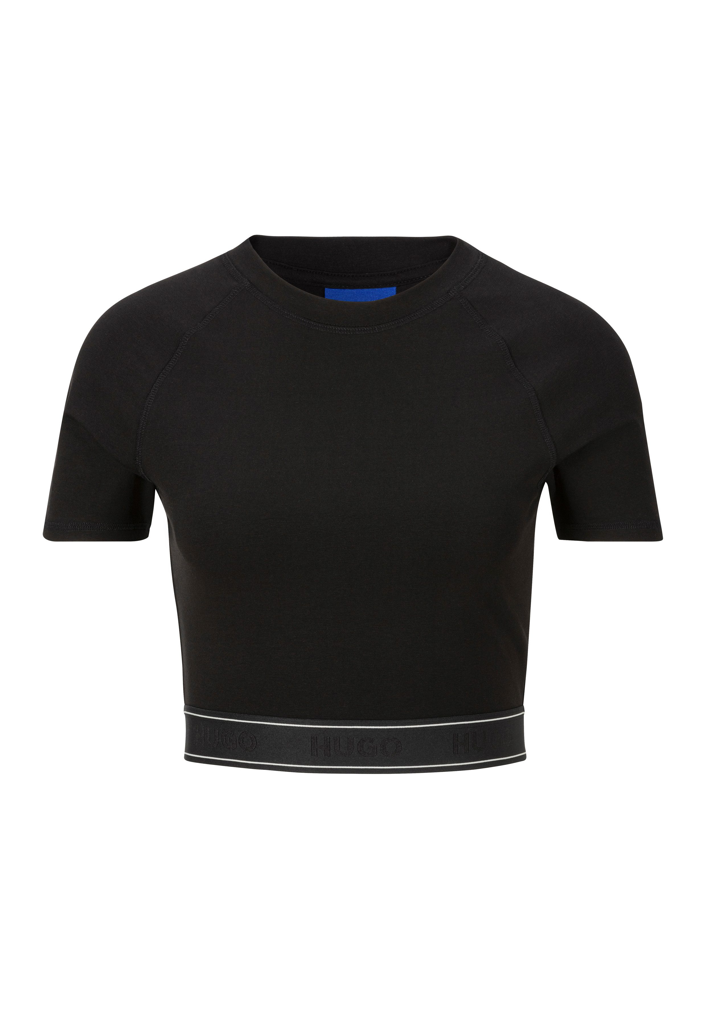 HUGO Blue T-Shirt Dolly mit Logo-Elastiktape, günstig online kaufen