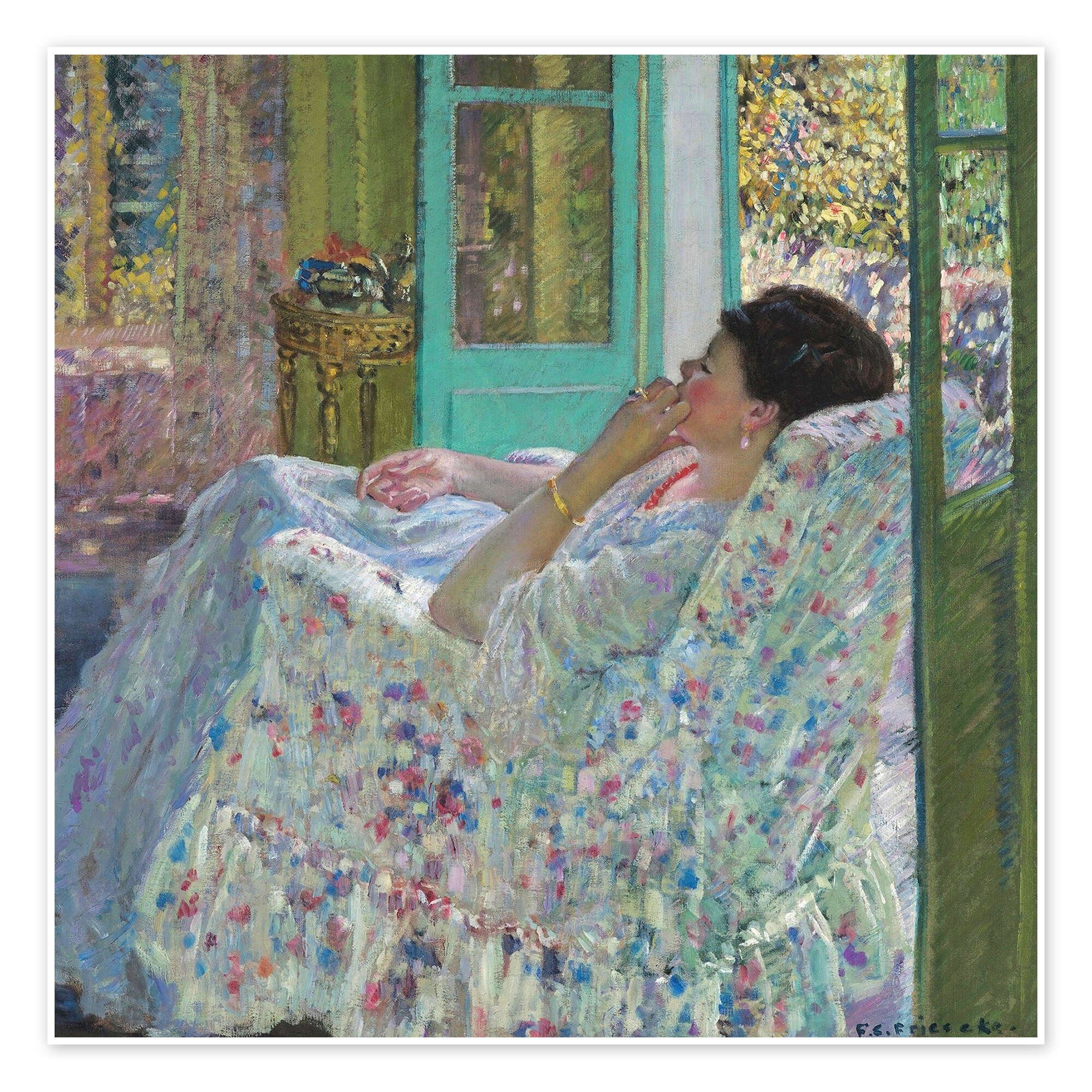Posterlounge Wandbild Nachmittag, Gelbes Zimmer, 1910, Frederick Carl Frieseke, erhältlich als Poster, Leinwandbild, Wandsticker oder Acrylglasbild