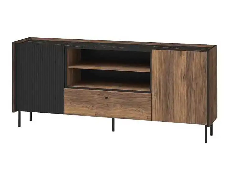 Beautysofa Kommode PIANO 2 Türen & 1 Schublade (im modernen Stil), Breite: 182 cm