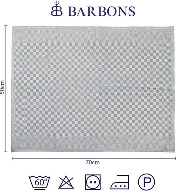 BARBONS Geschirrtuch Geschirrtücher Baumwolle, Küchentücher, Küchenhandtücher 240 g/m², (6-tlg), 50x70 cm, 6er