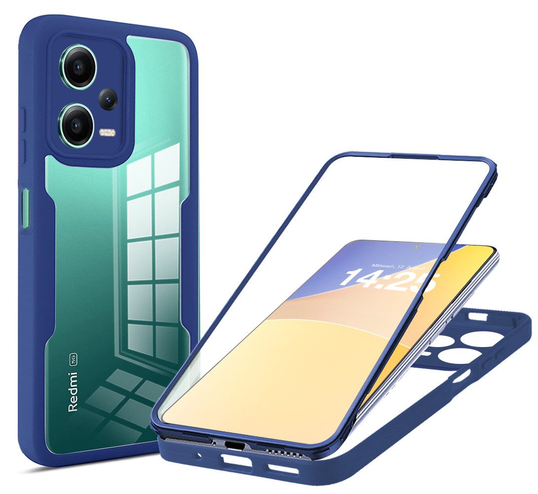 Tec-Expert Handyhülle 360 Grad Hülle für Xiaomi Redmi Note 12 Pro+ 5G 6.67 Zoll, 6.67, Rundum Schutz Cover Case Hülle robust
